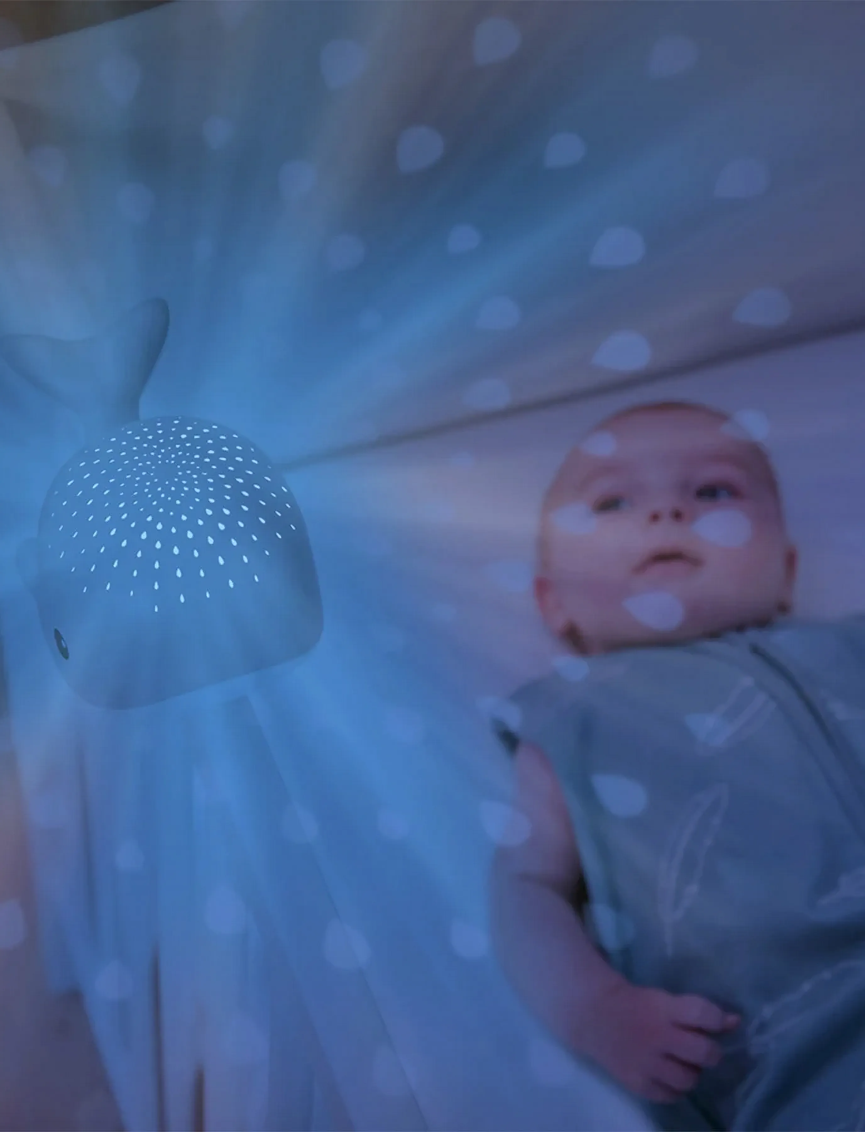 ZAZU Wally The Whale Projector, One Size, Grey, Belysning > Natlamper, Børn