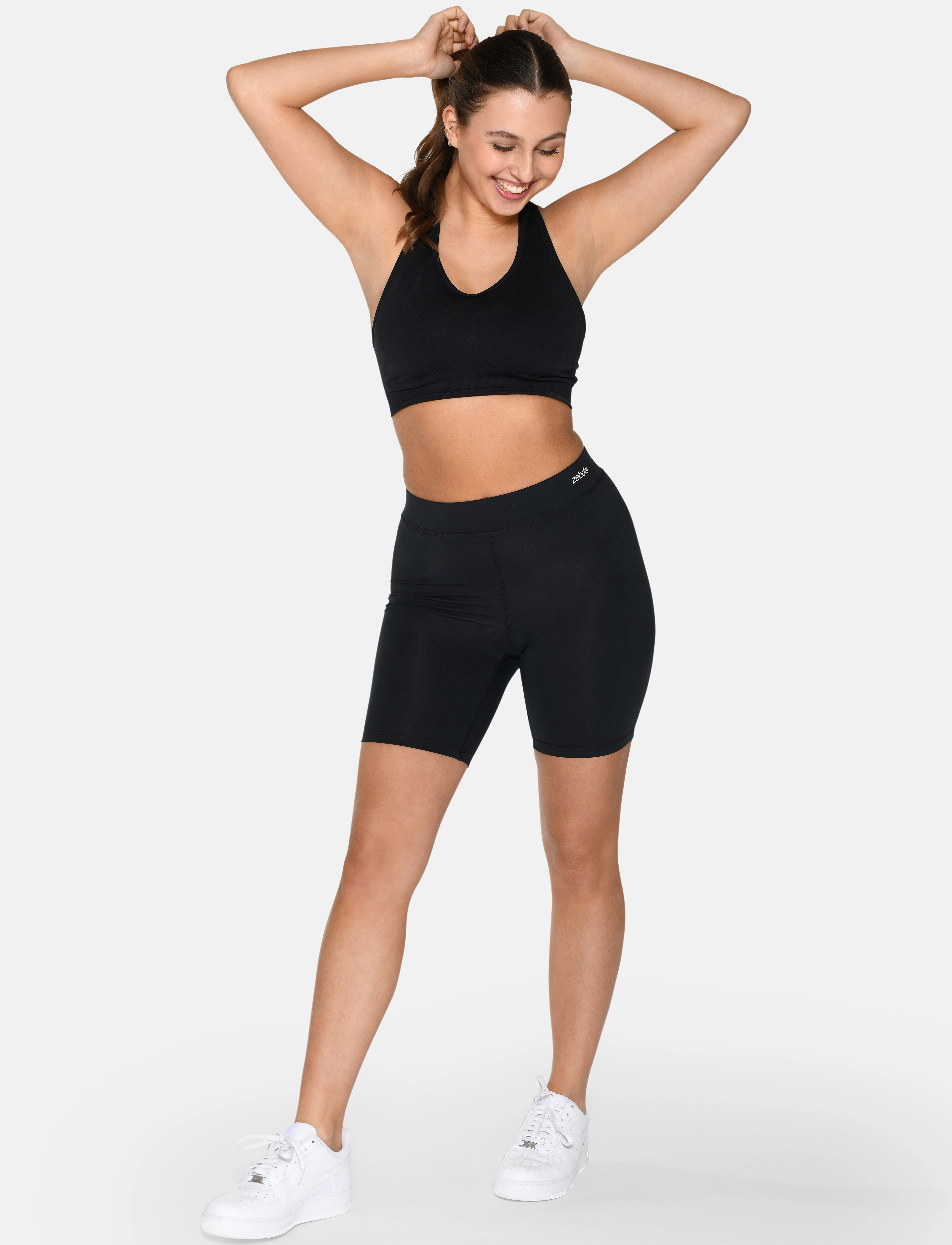 ZEBDIA Seamless Bra, Kvinder, Sømløs Sports-bh, Sort, Str: XL-XXL