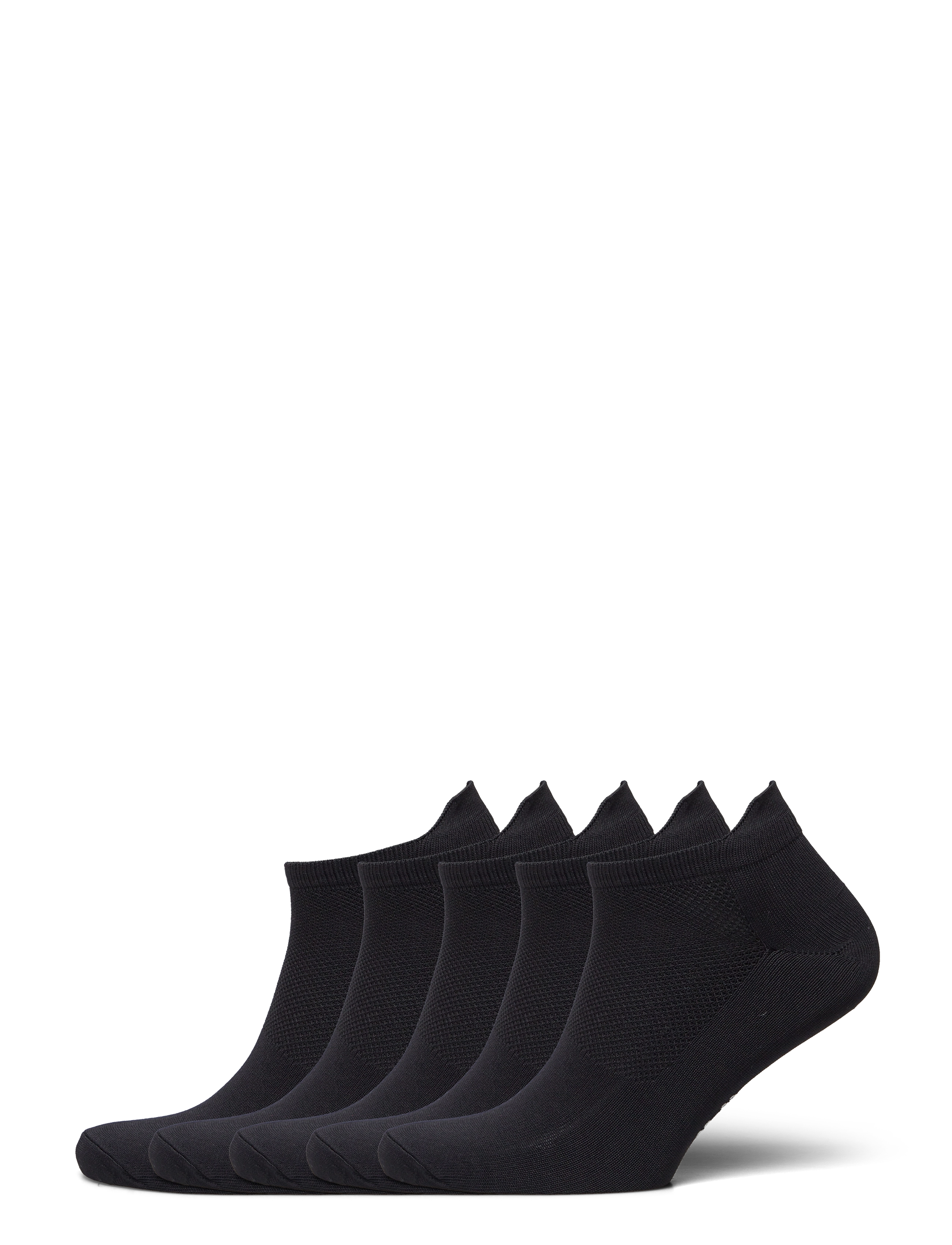 ZEBDIA Unisex 5-Pack Running Socks, Mænd, Ankel Løbestrømper, Sort, Str: 39-42