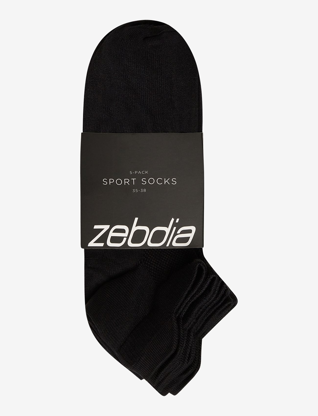 ZEBDIA - Unisex 5-Pack Running Socks - sportstrømper - black - 3