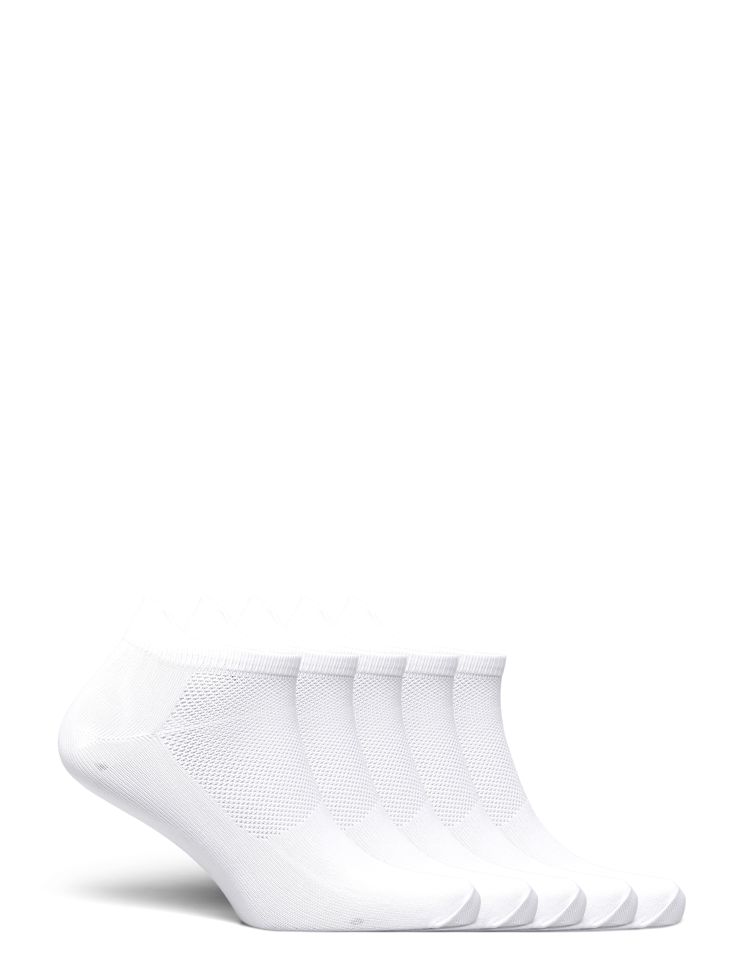 ZEBDIA - Unisex 5-Pack Running Socks - laveste priser - white - 4