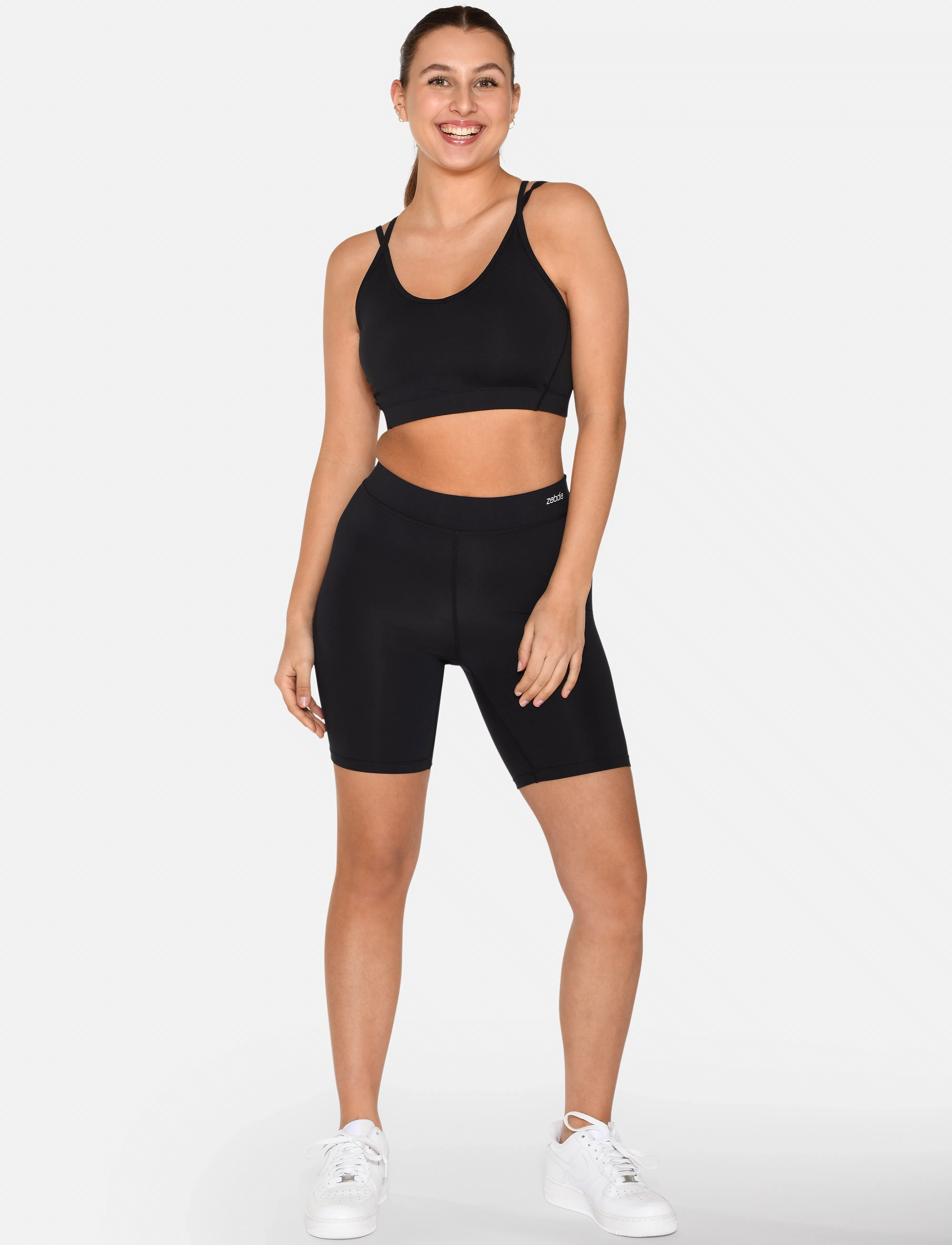 ZEBDIA Sports Bra W./Slim Straps, L, Bras & Oberteile, Schwarz - All, Frauen