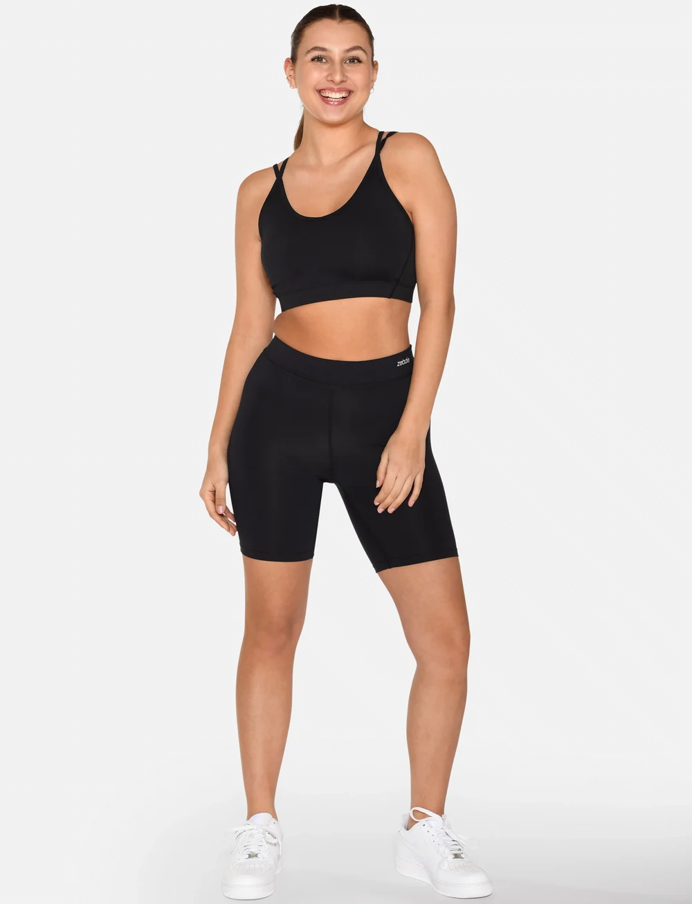 ZEBDIA - Sports Bra w./Slim Straps - lav støtte - black - 0