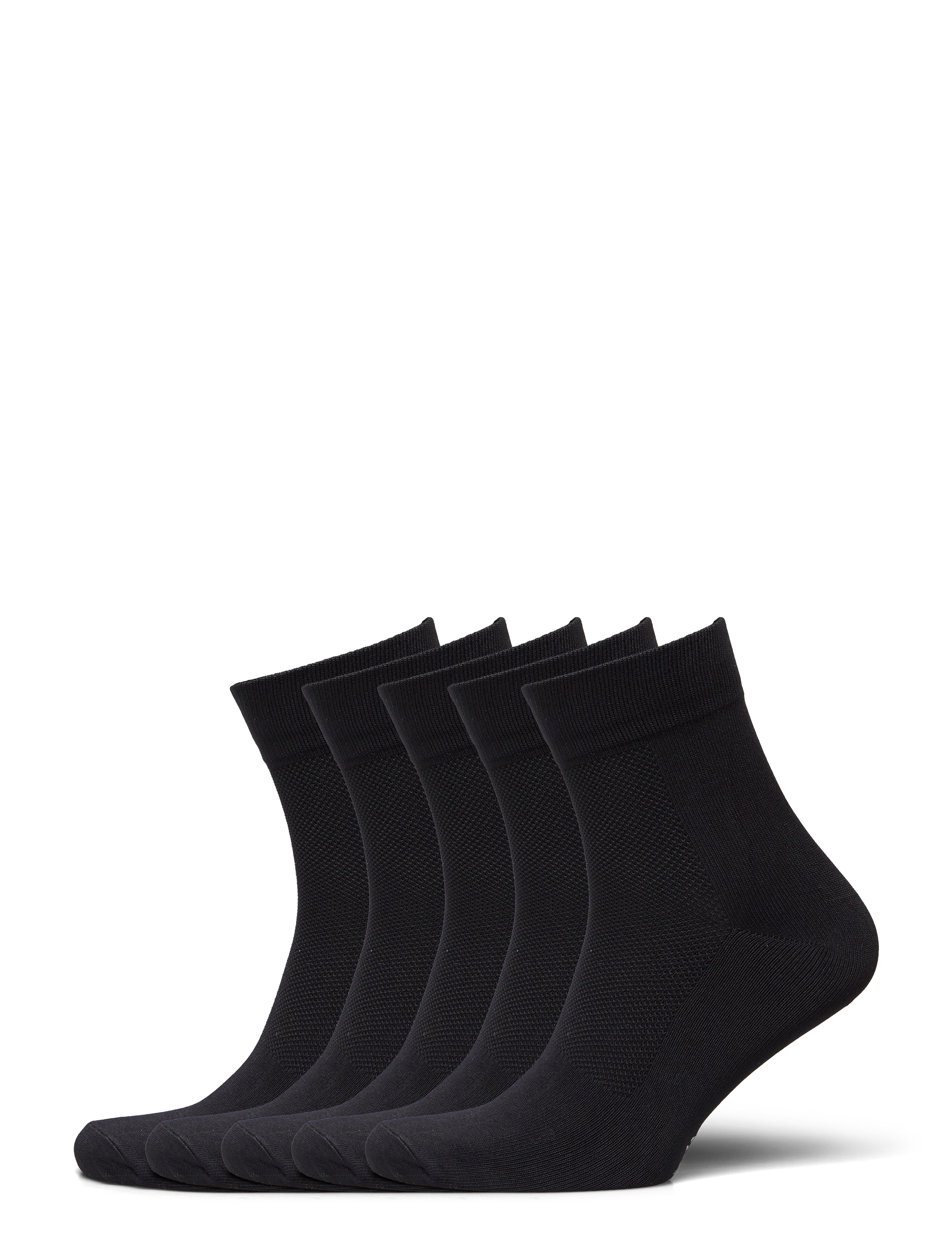 ZEBDIA 5-Pk Basic Running Socks, 43-46, Schwarz - Regular Frauen