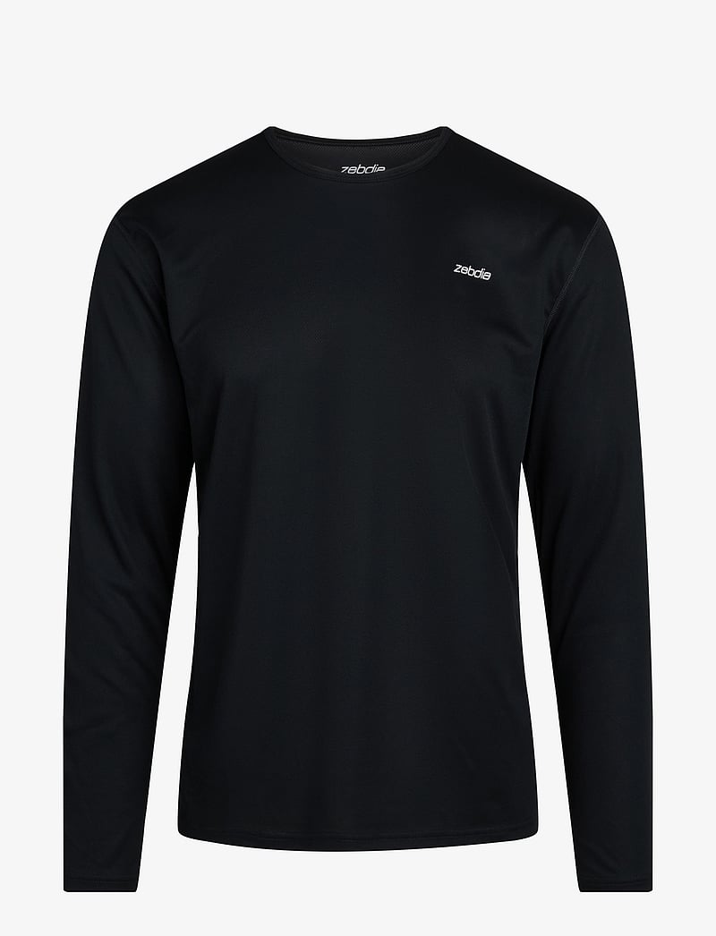 ZEBDIA - Men L/S Sports Tee - langarmshirts - black - 1