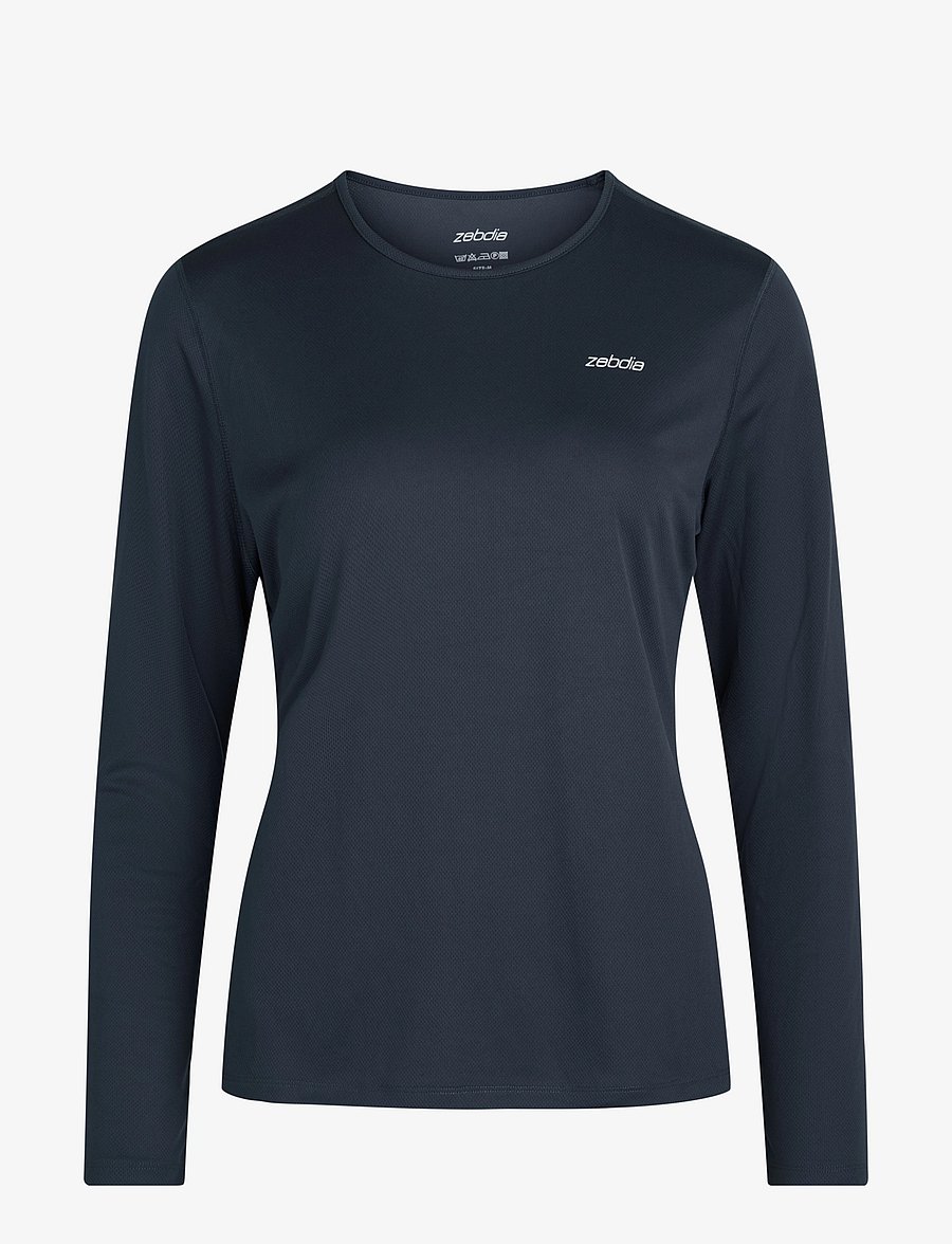 ZEBDIA - Women longsleeved Sports Tee - tops & t-shirts - navy - 1