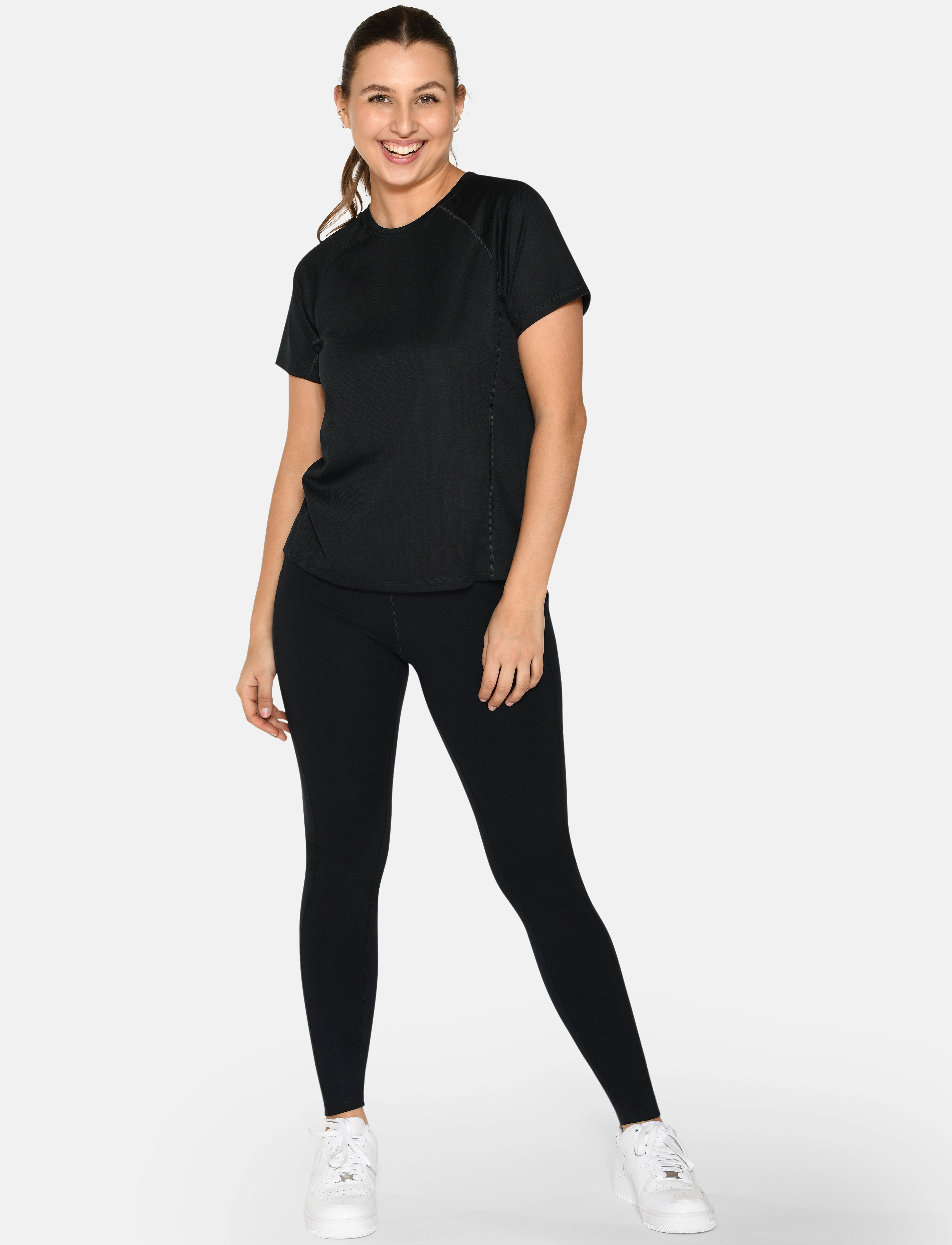 ZEBDIA Women Sports T-Shirt, XS, T-shirts & Oberteile, Schwarz - Short-sleeved, Frauen