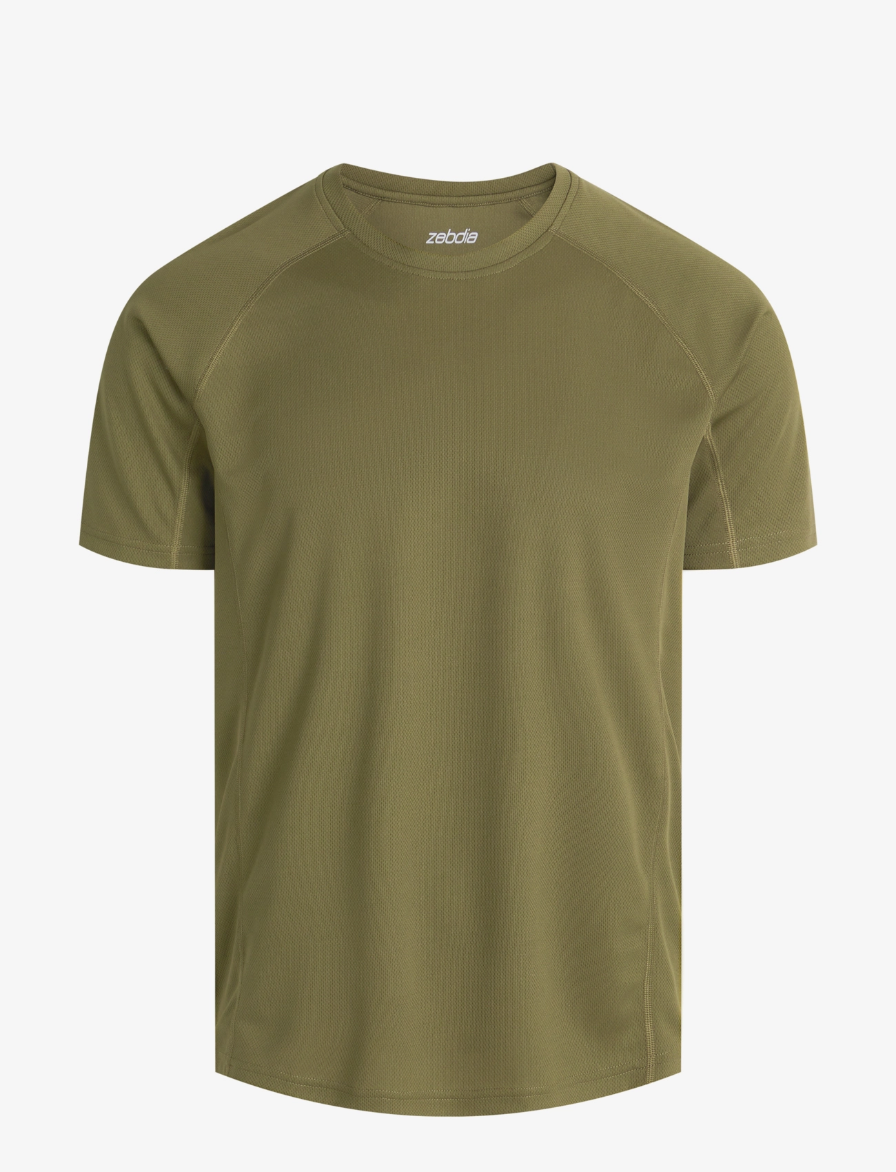 ZEBDIA Men Sports S/S T-Shirt, L, T-shirts, Khakigrün - Short-sleeved, Männerswear