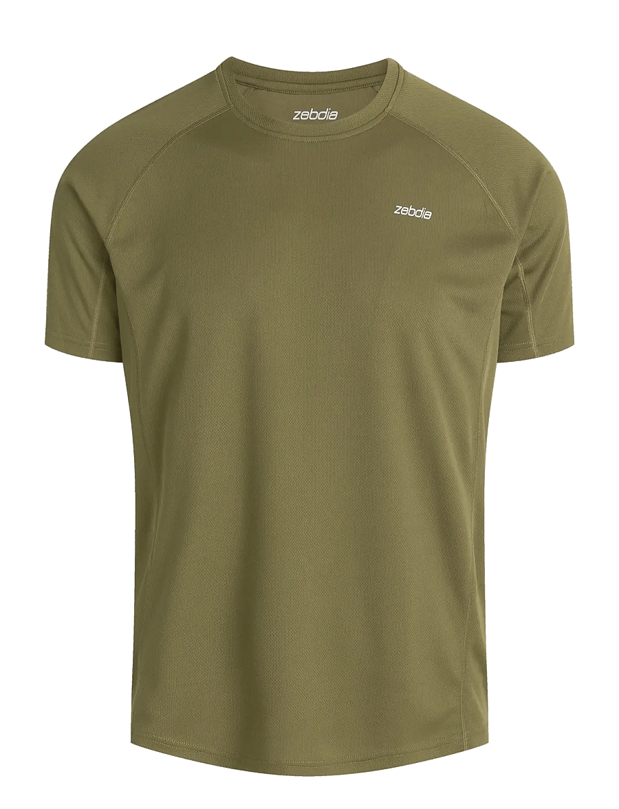 ZEBDIA - Men Sports T-Shirt/Chest Print - tops & t-shirts - army - 1