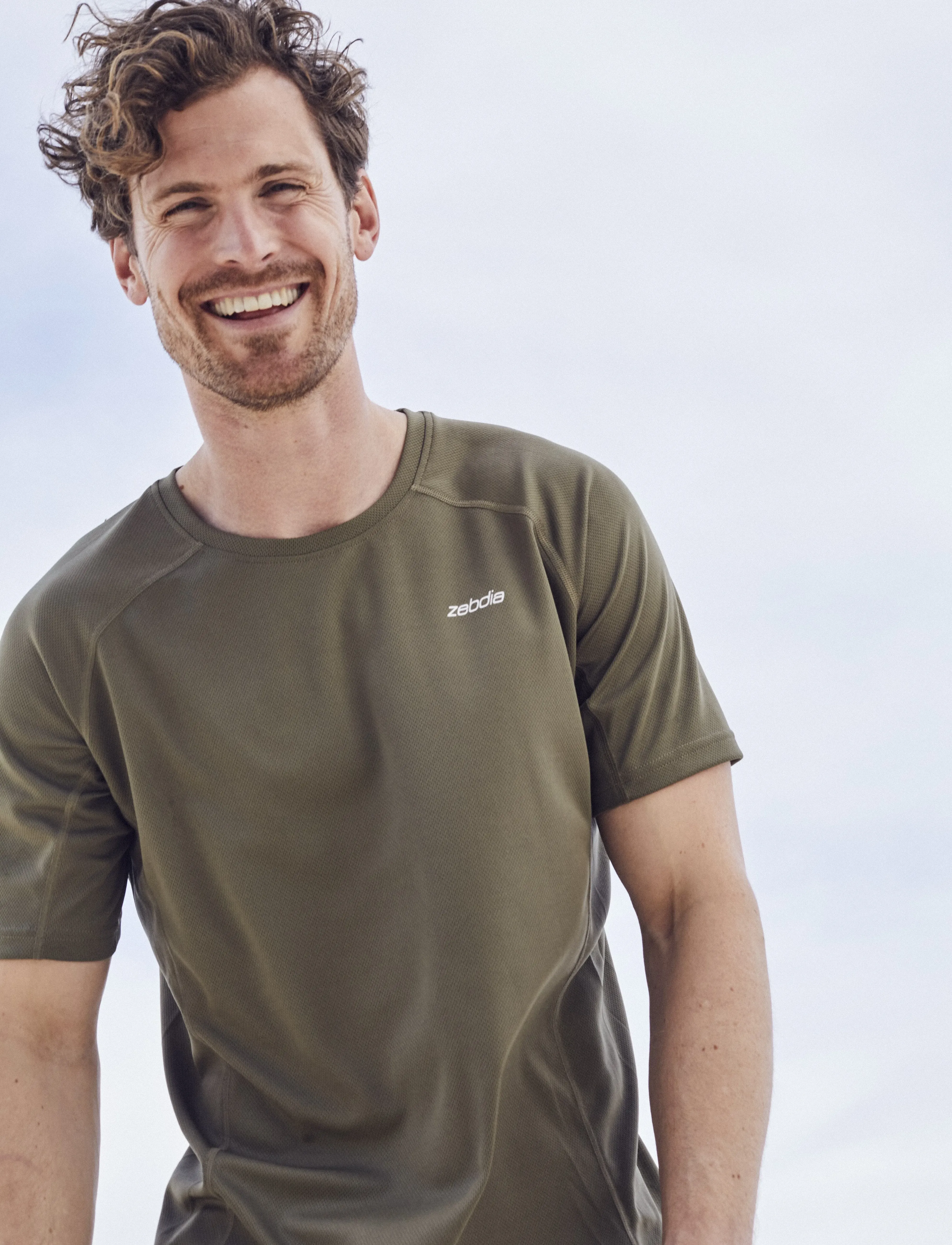 ZEBDIA Men Sports T-Shirt/Chest Print - T-särgid - ARMY / khaki/green