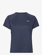 Women Sports T-Shirt with Chest Print - NAVY