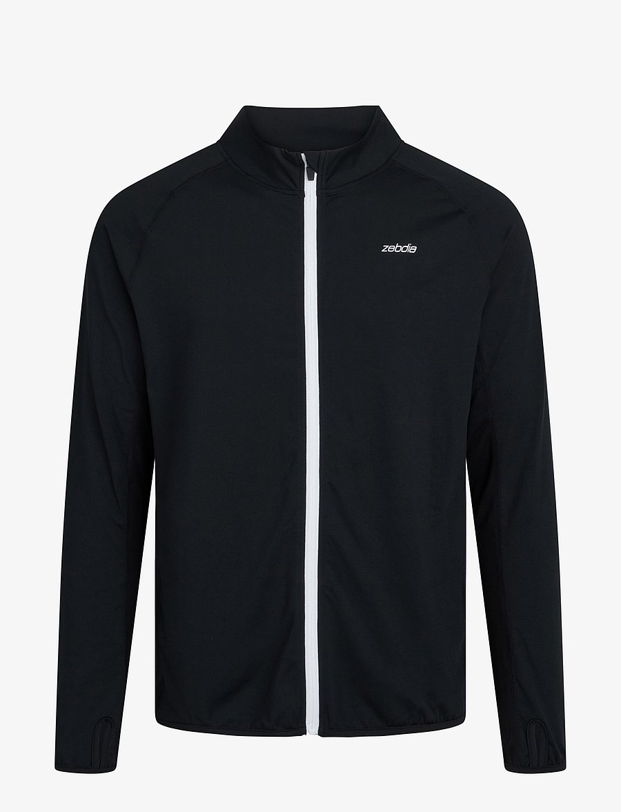 ZEBDIA - Mens Sports Jacket - fleece og mellemlag - black - 0