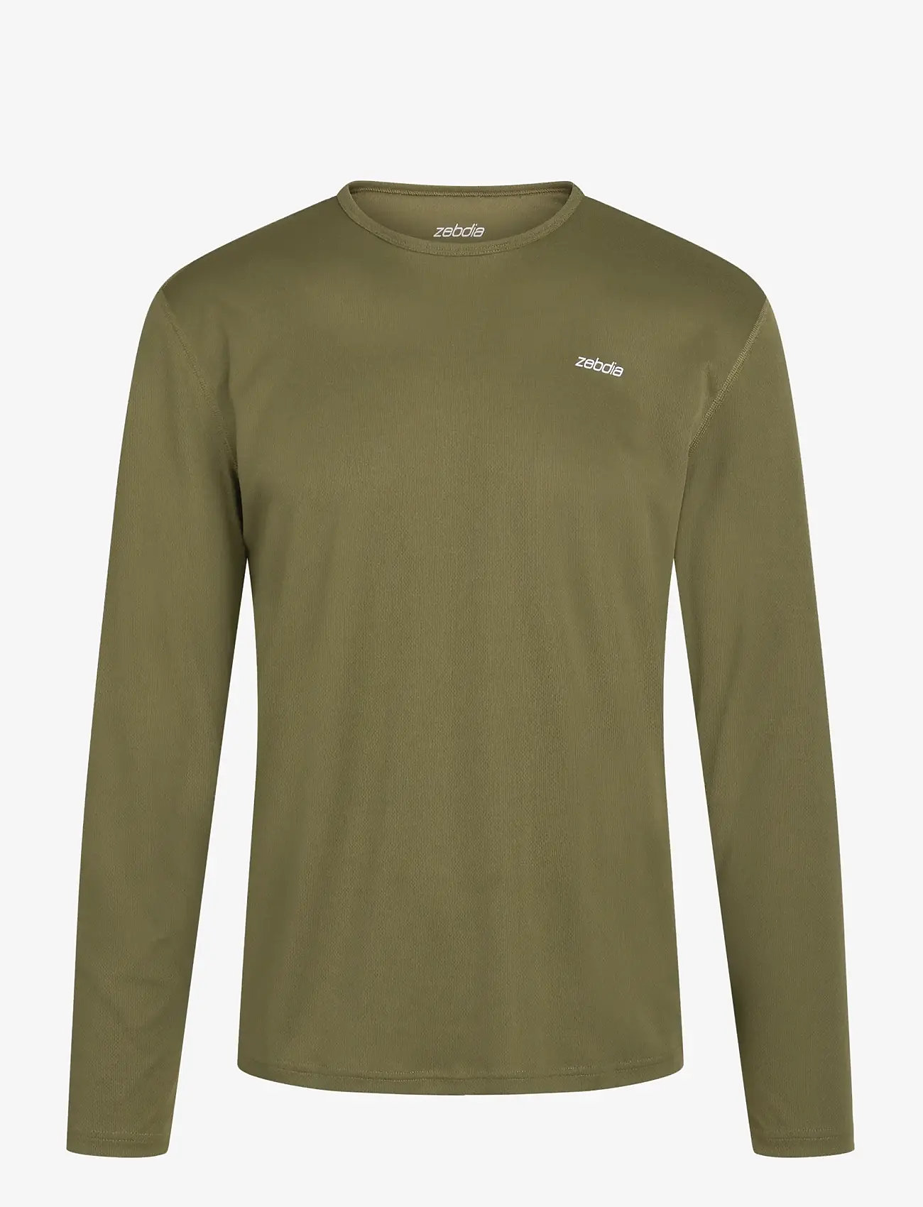 ZEBDIA - Men L/S Sports Tee - toppe & t-shirts - army - 1