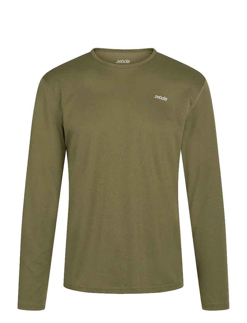 ZEBDIA - Men L/S Sports Tee - pikkade varrukatega alussärgid - army - 1