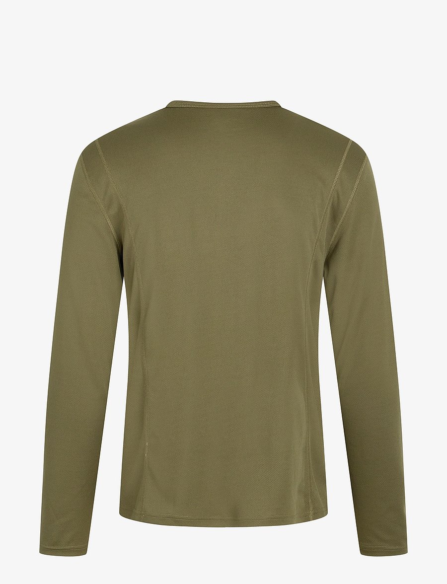 ZEBDIA - Men L/S Sports Tee - langarmshirts - army - 2