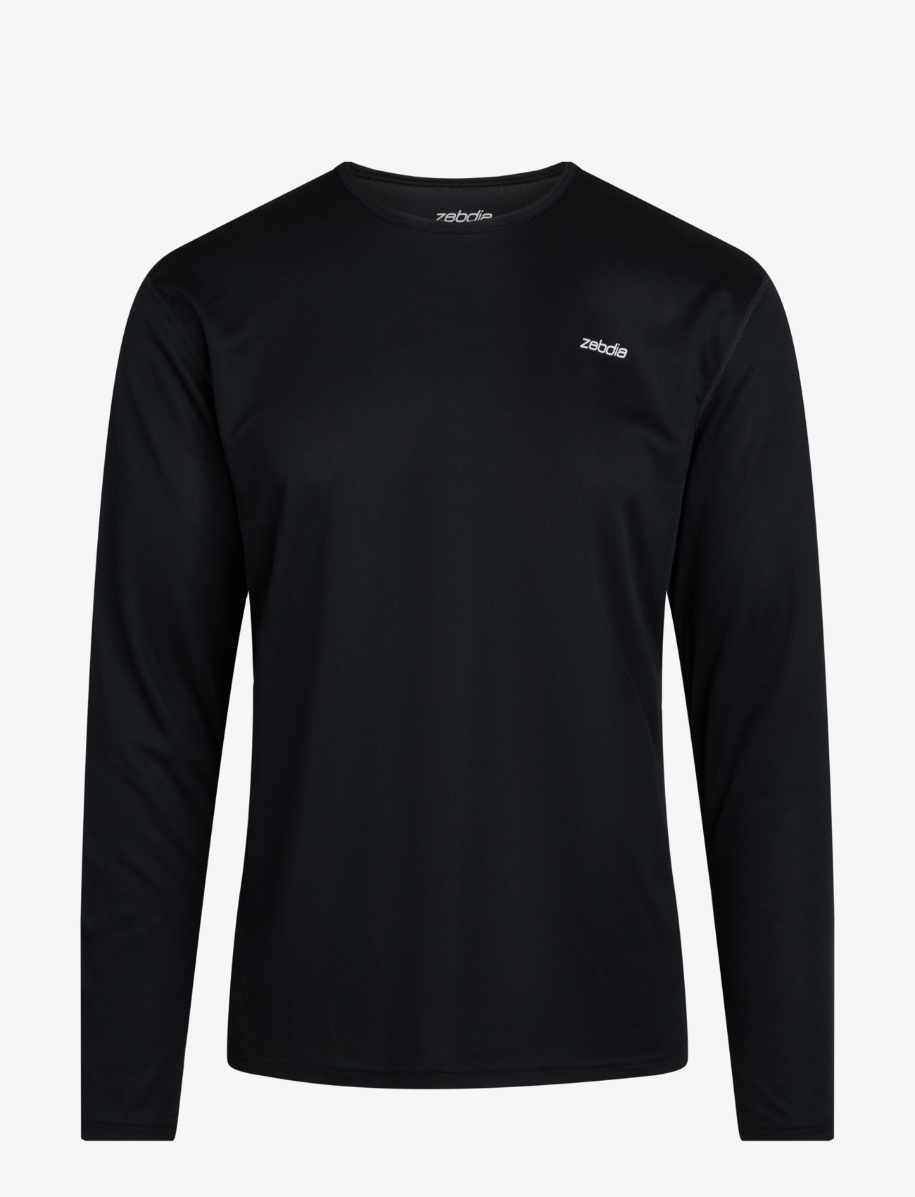ZEBDIA Men L/S Sports Tee - Clothing - BLACK / black