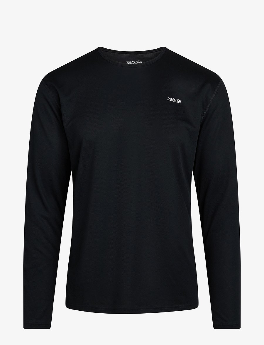 ZEBDIA - Men L/S Sports Tee - topi ar garām piedurknēm - black - 1