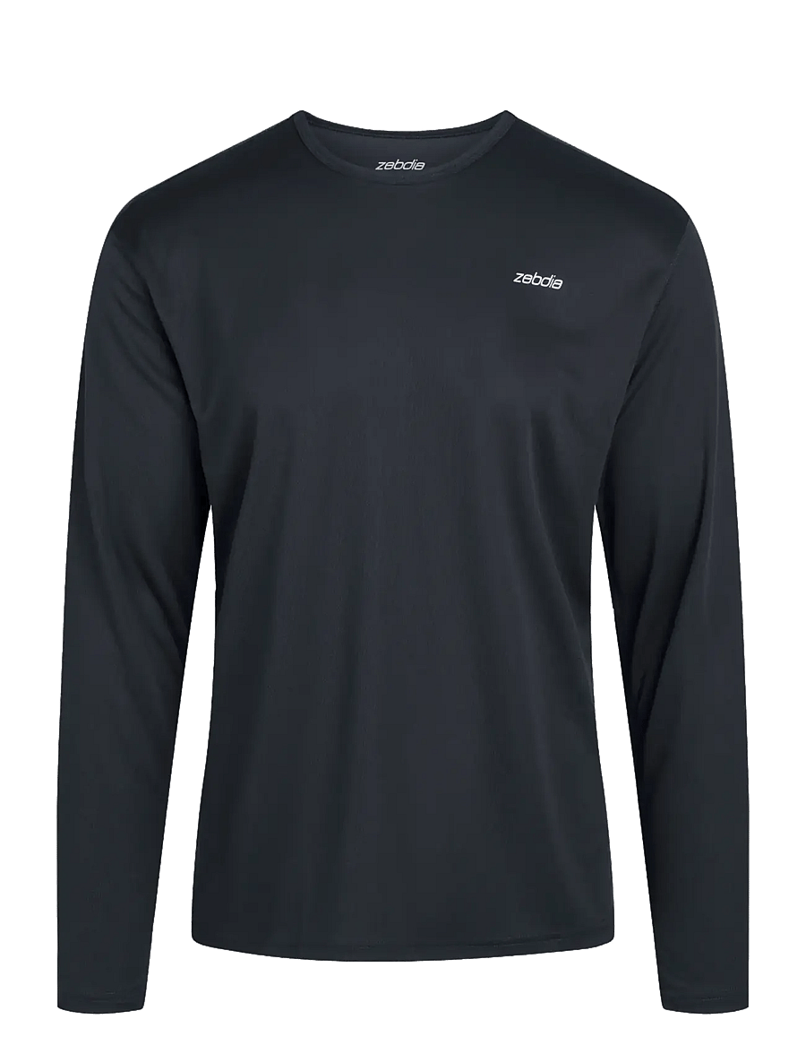 ZEBDIA - Men L/S Sports Tee - langarmshirts - navy - 0