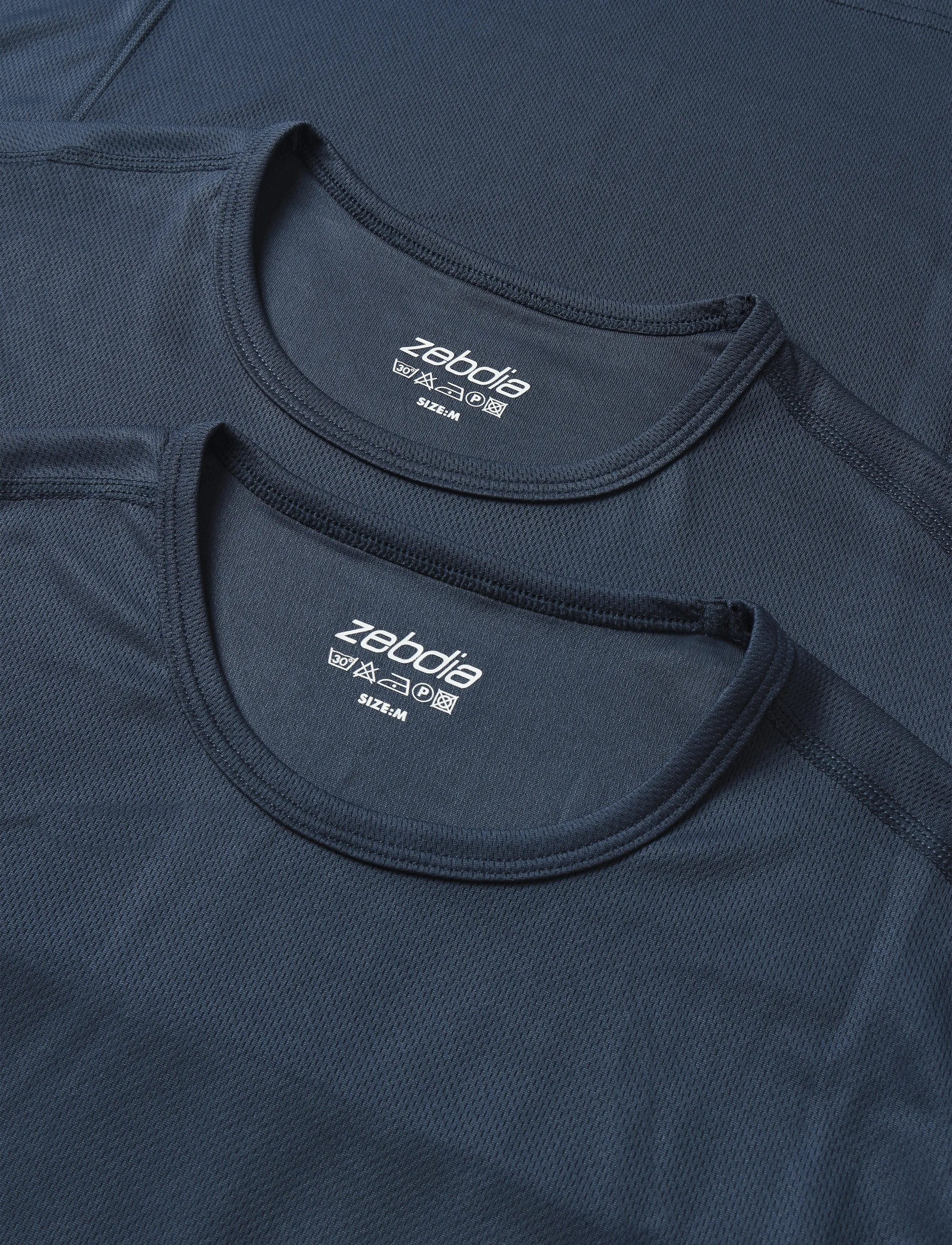 ZEBDIA - Men Longsleeved Sports Tee 2-Pack - langærmede overdele - navy - 2
