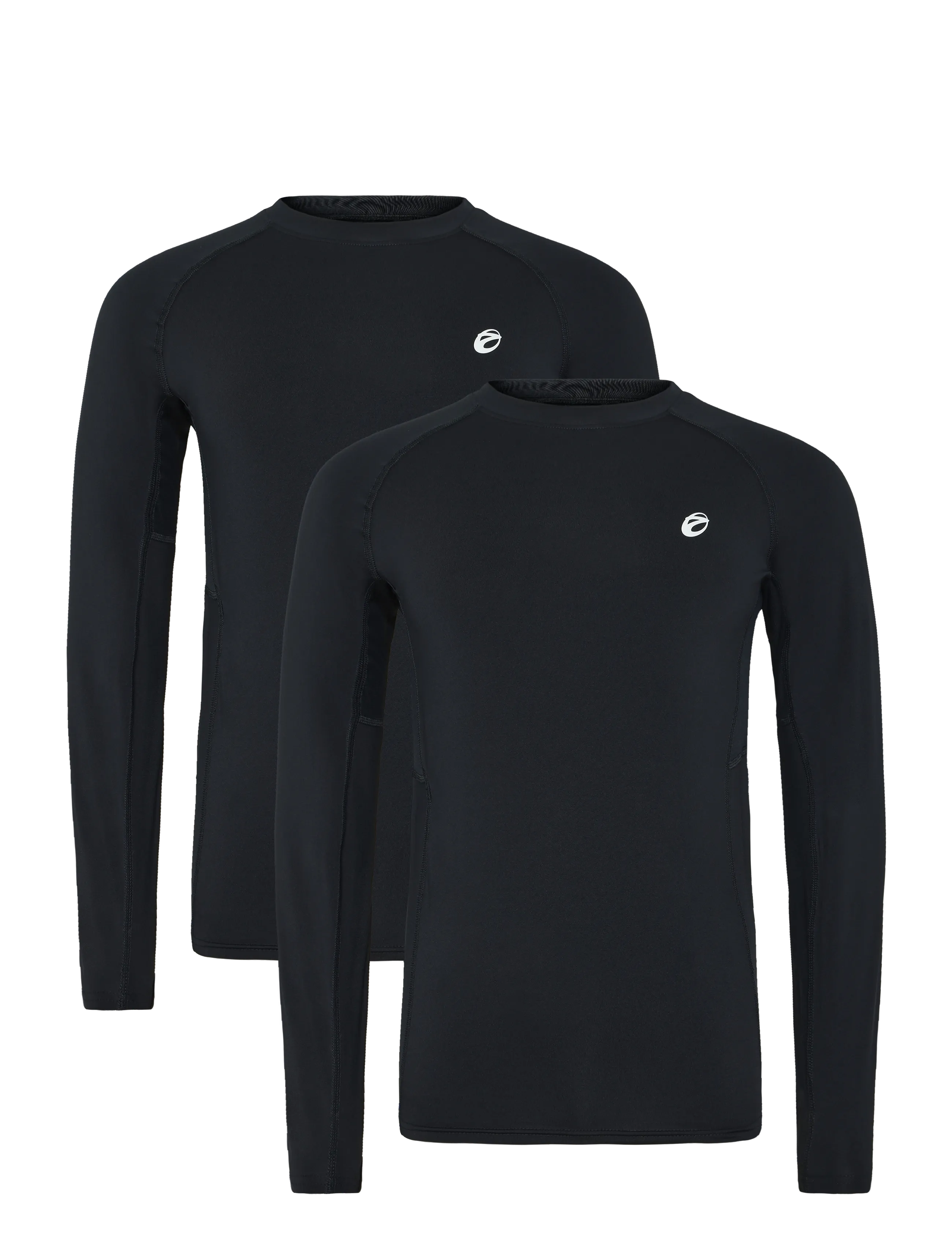 ZEBDIA Herren Longsleeved Baselayer 2-Pack Schwarz - M - Herren
