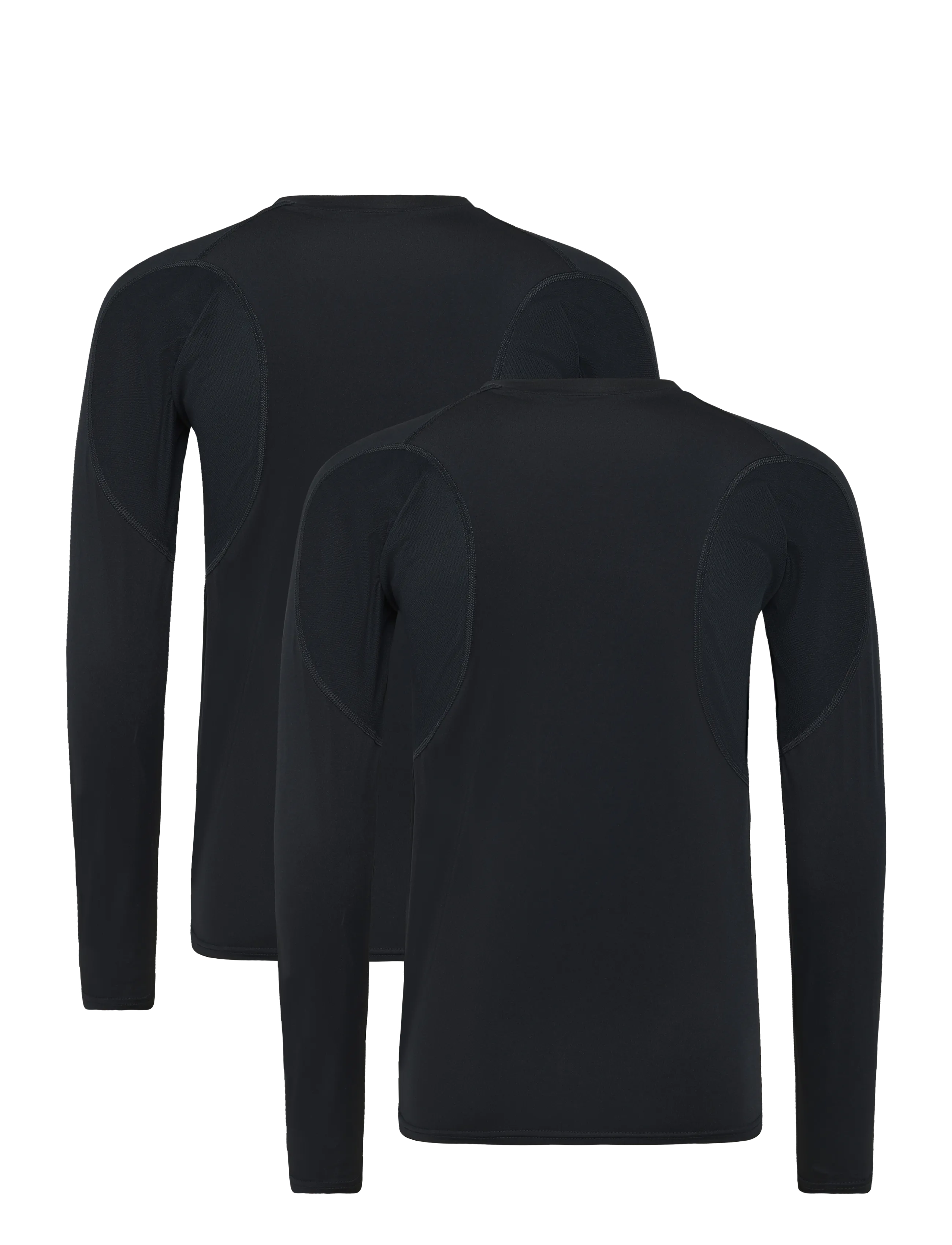 ZEBDIA - Men Longsleeved Baselayer 2-Pack - aluskihina kantavad alussärgid - black - 1