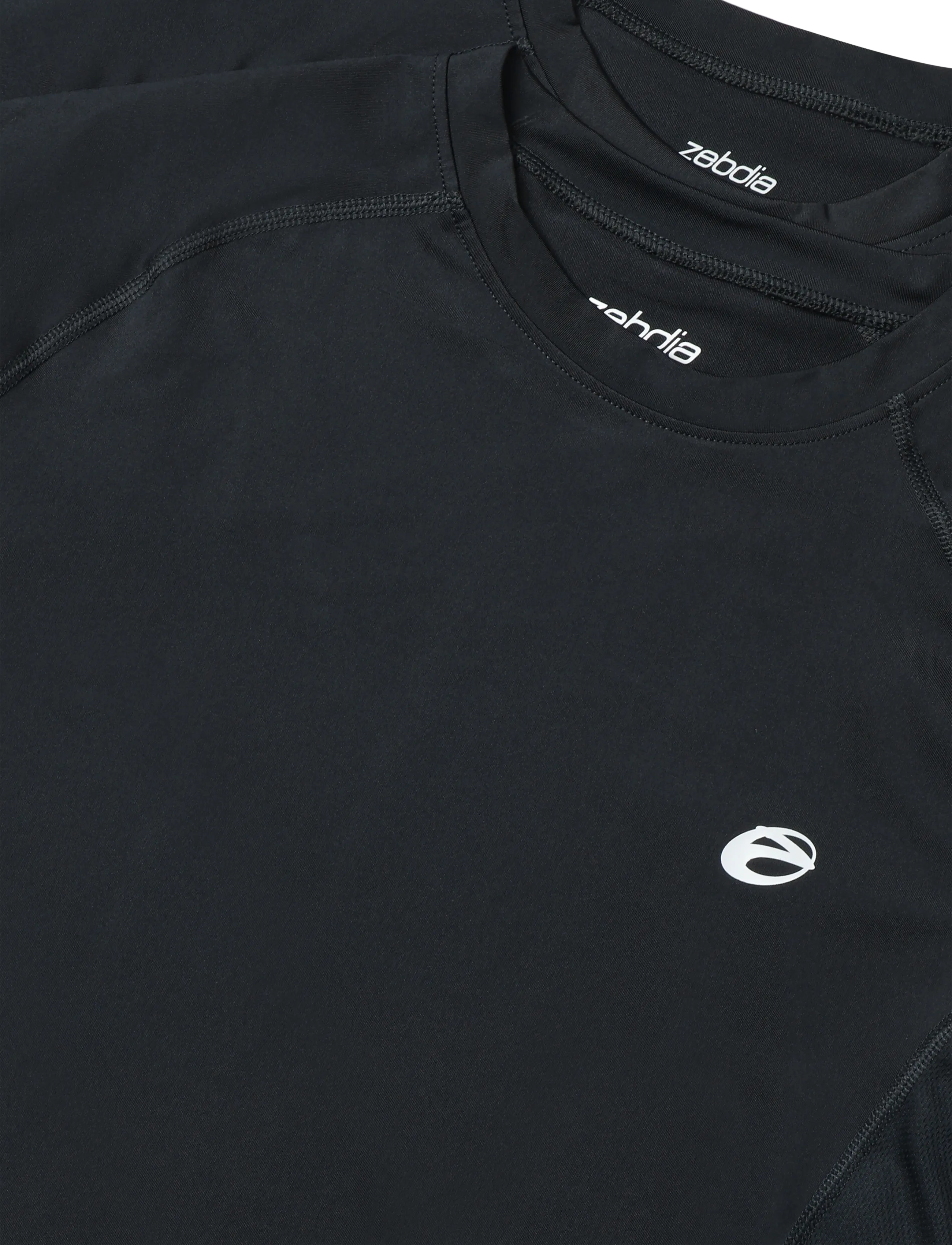 ZEBDIA - Men Shortsleeved Baselayer 2-Pack - laveste priser - black - 2