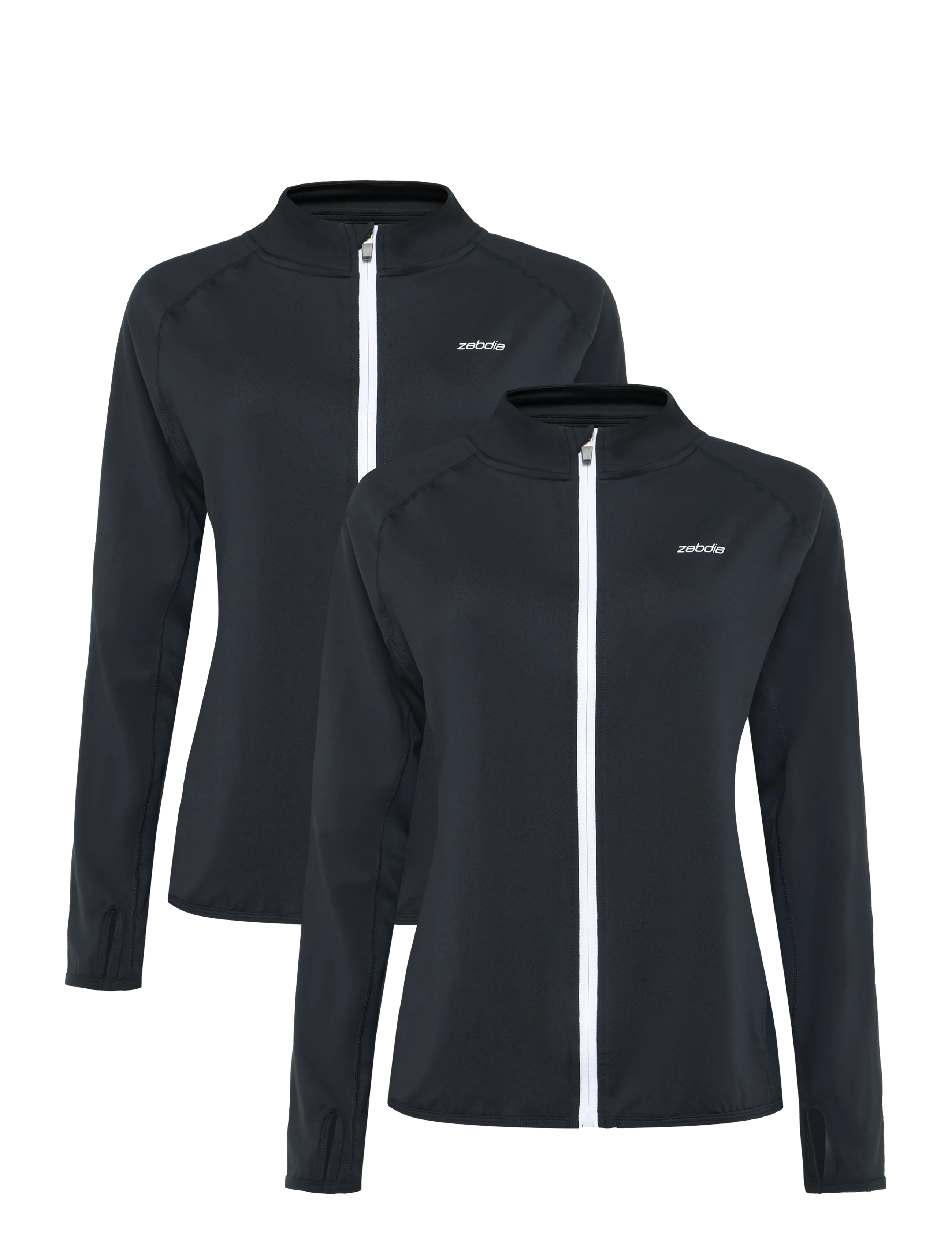 ZEBDIA Herren Sport Jacke 2-Pack Schwarz - M - Herren