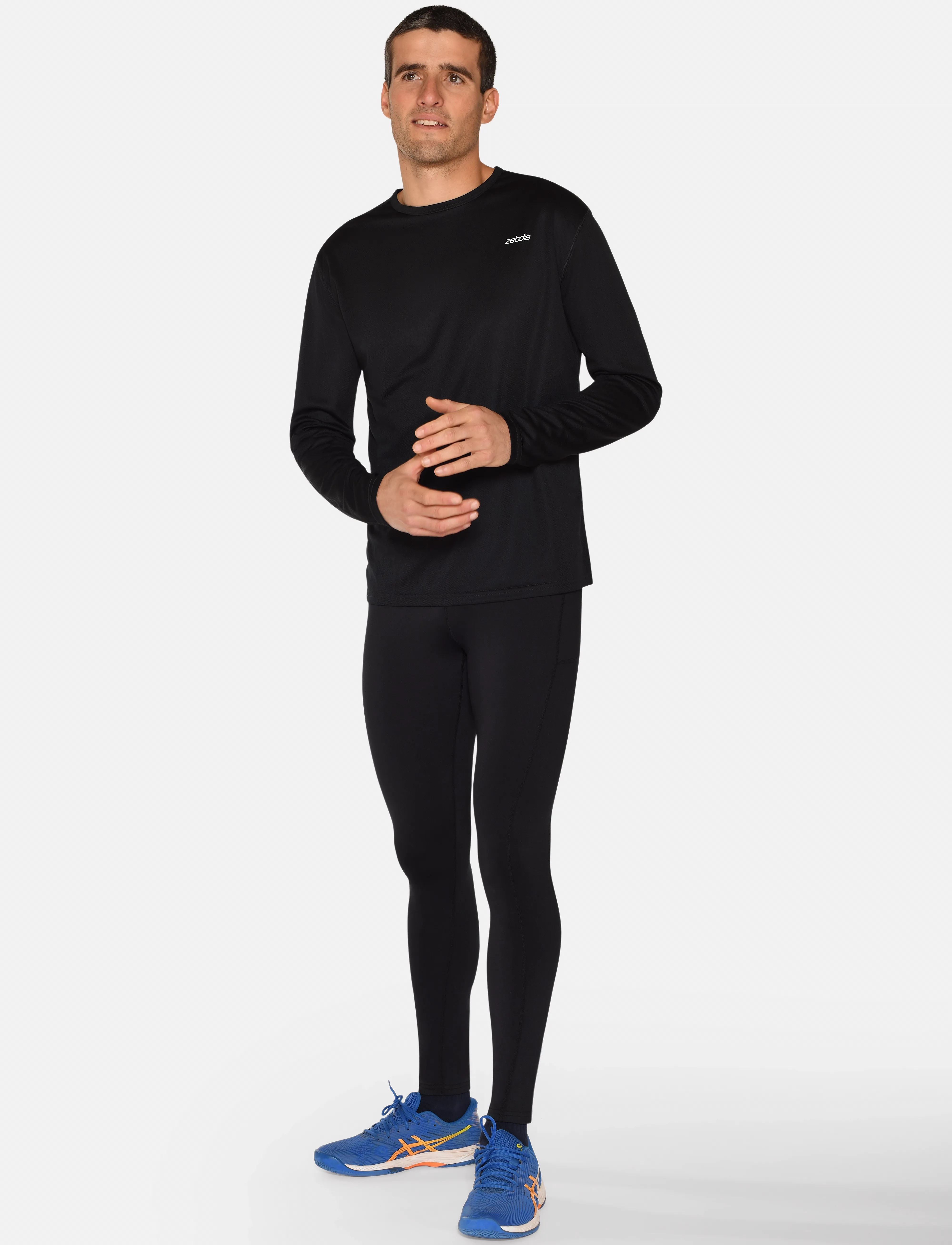 ZEBDIA Men Running Tights, XL, Sport, Schwarz - Running-training Männerswear
