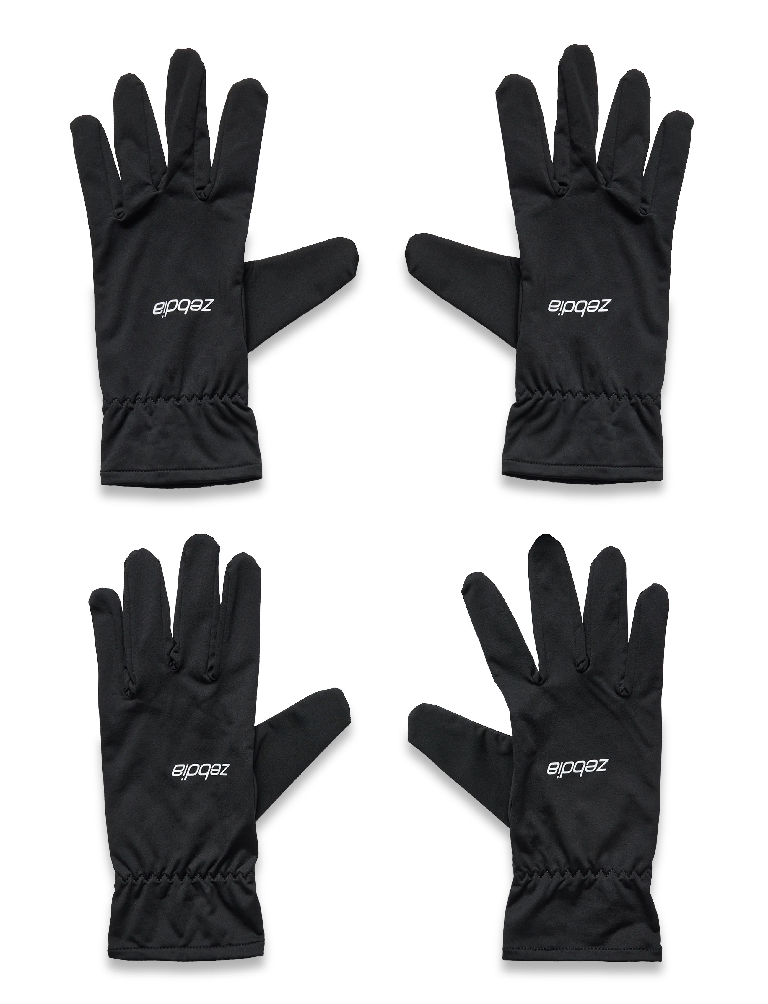 ZEBDIA Herren Sport Handschuhe 2-Pack Schwarz - S/M - Herren