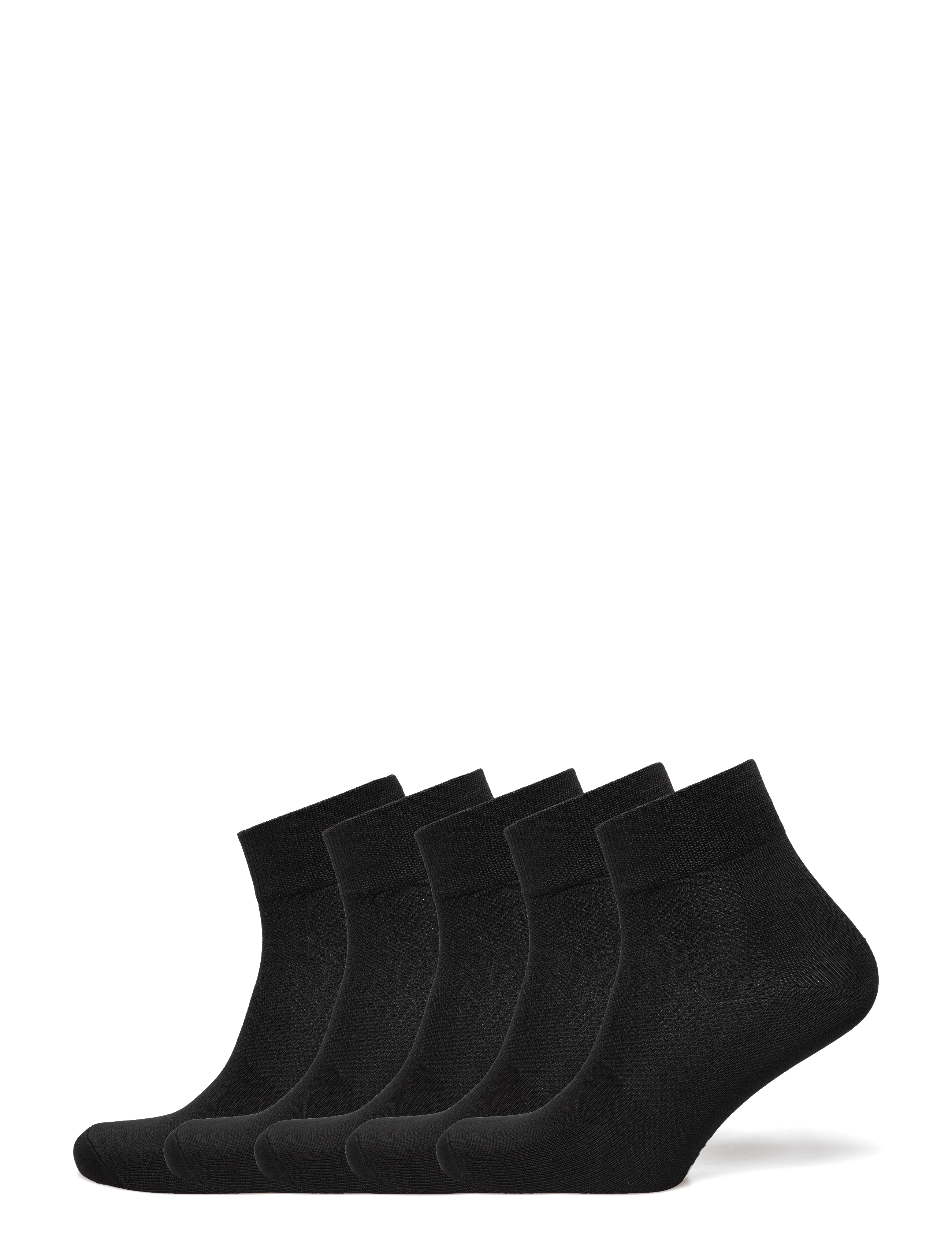 ZEBDIA 5-Pk Basic Running Socks, 35-38, Schwarz - Regular Frauen