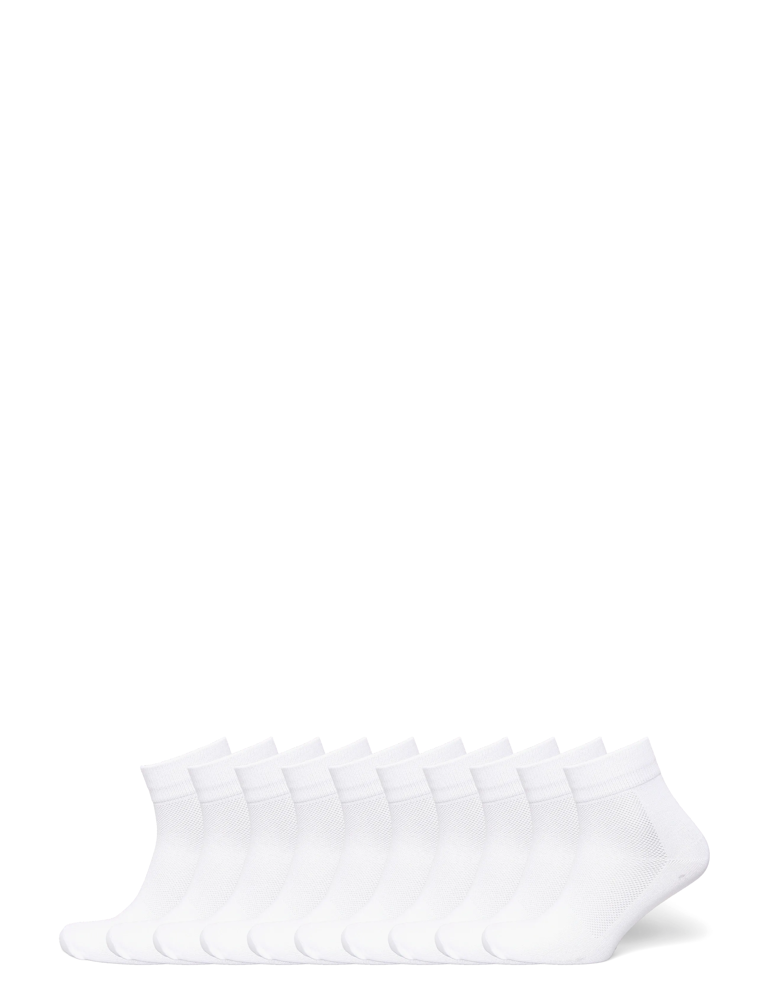 ZEBDIA 10-PK Basic Running Socks - ZEBDIA - WHITE / white