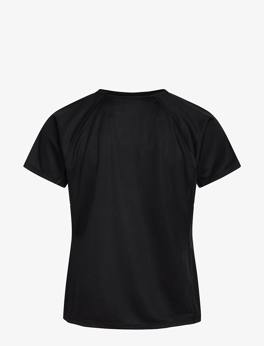 ZEBDIA - Women Sports T-Shirt with Chest Print - t-shirty - black - 2