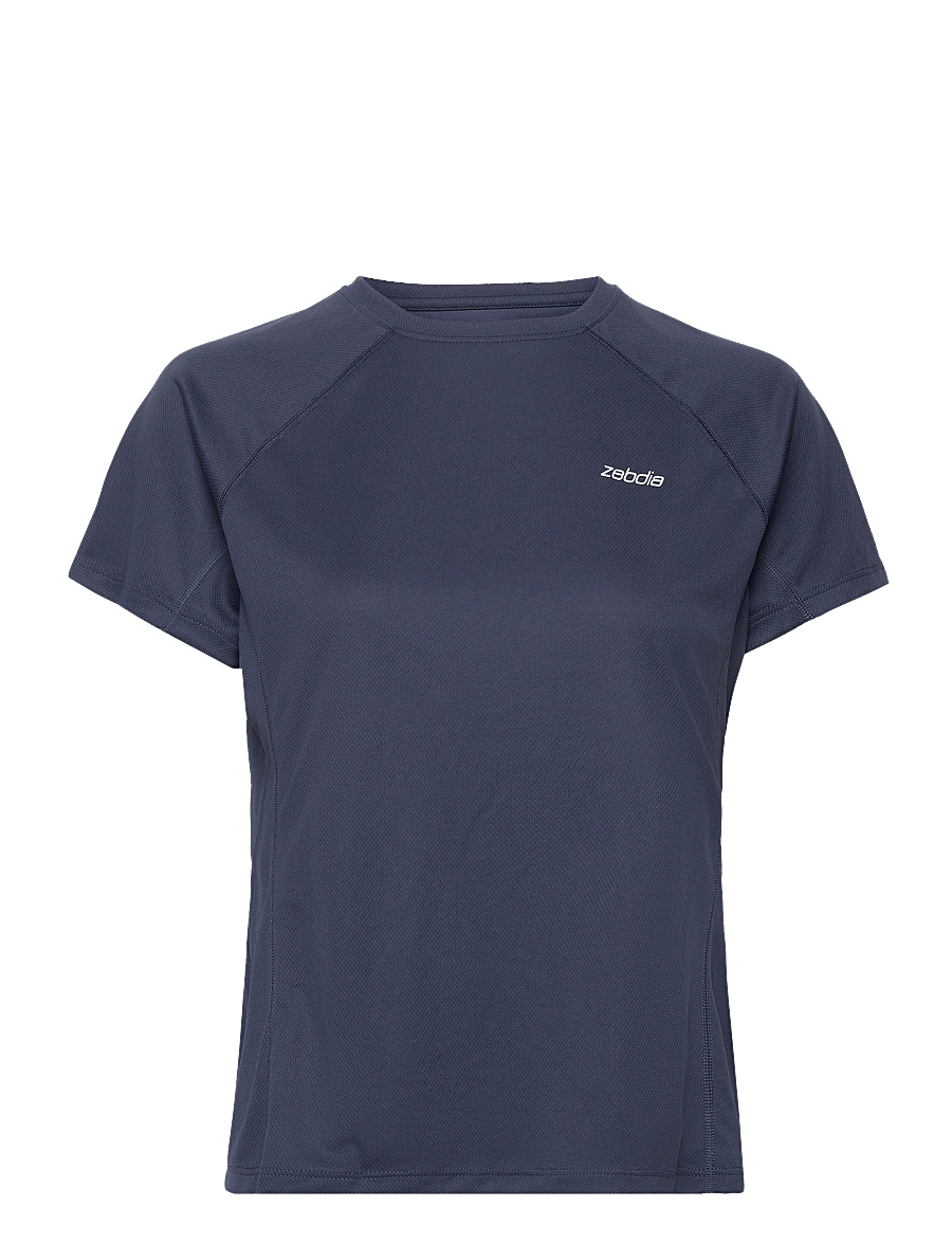 ZEBDIA - Women Sports T-Shirt with Chest Print - t-shirts - navy - 0