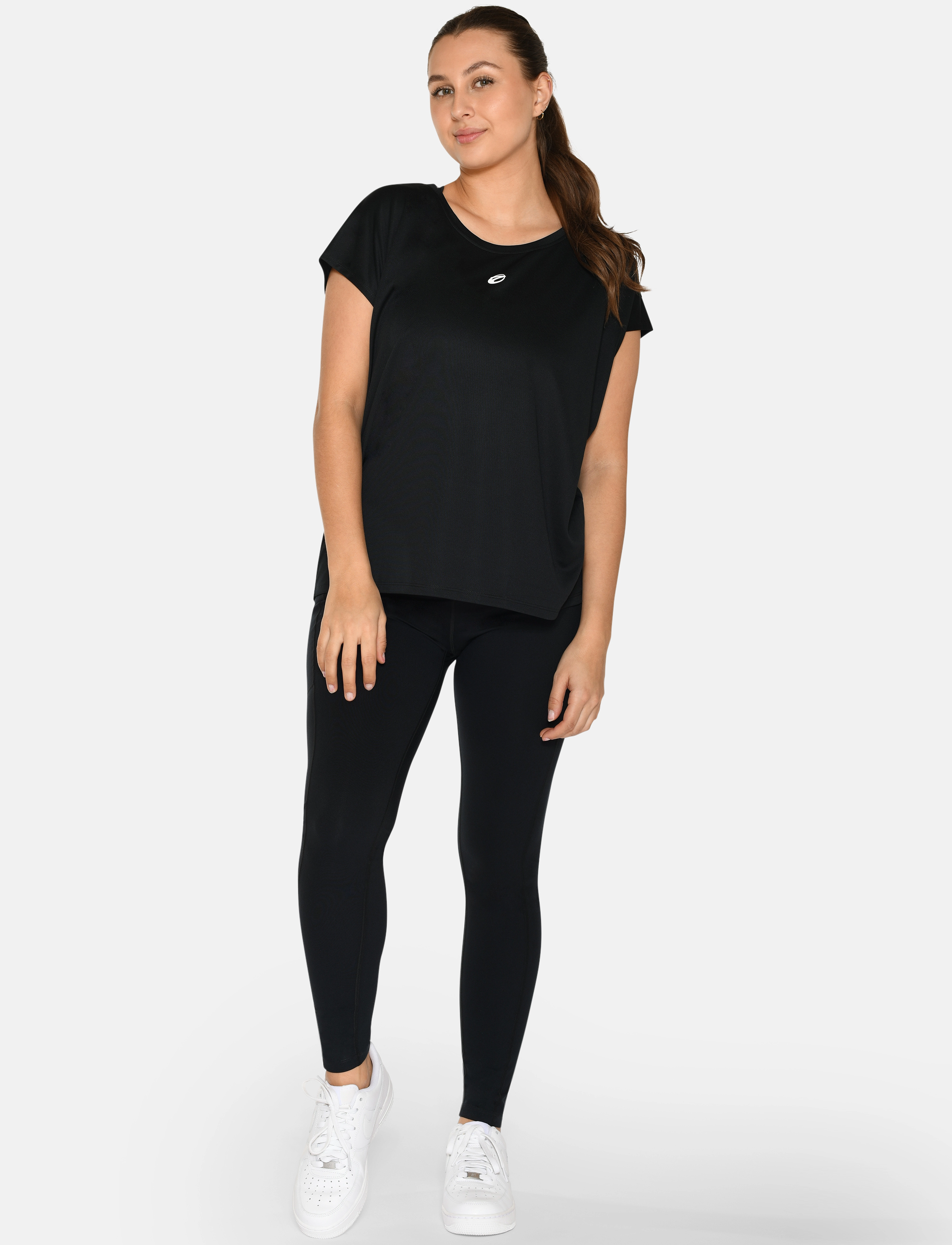 ZEBDIA Women Loose Fit T-Shirt, S, Black, T-Shirts & Toppe > Kortærmede, Dame
