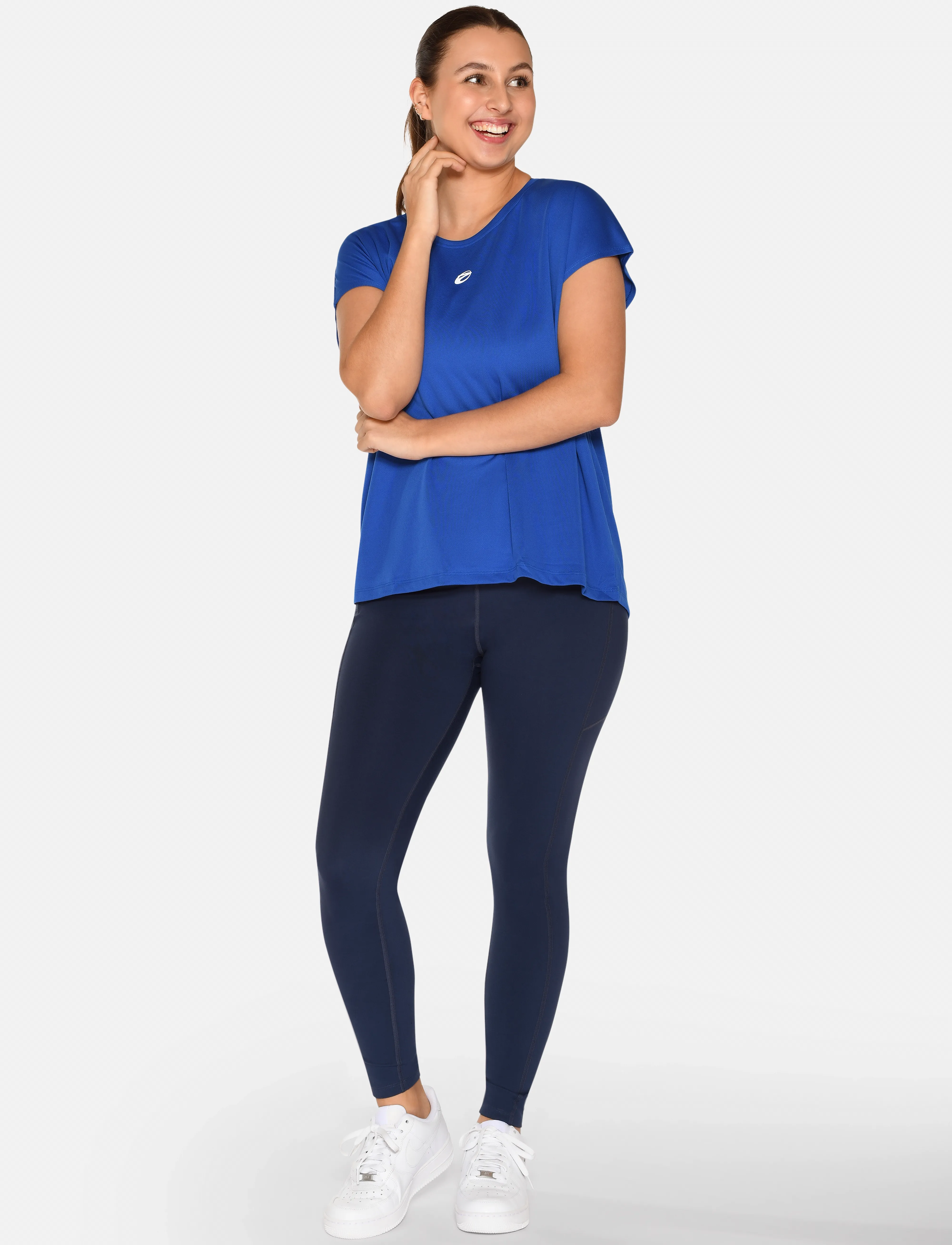 ZEBDIA Women Loose Fit T-Shirt, L, T-shirts & Oberteile, Blau - Short-sleeved, Frauen