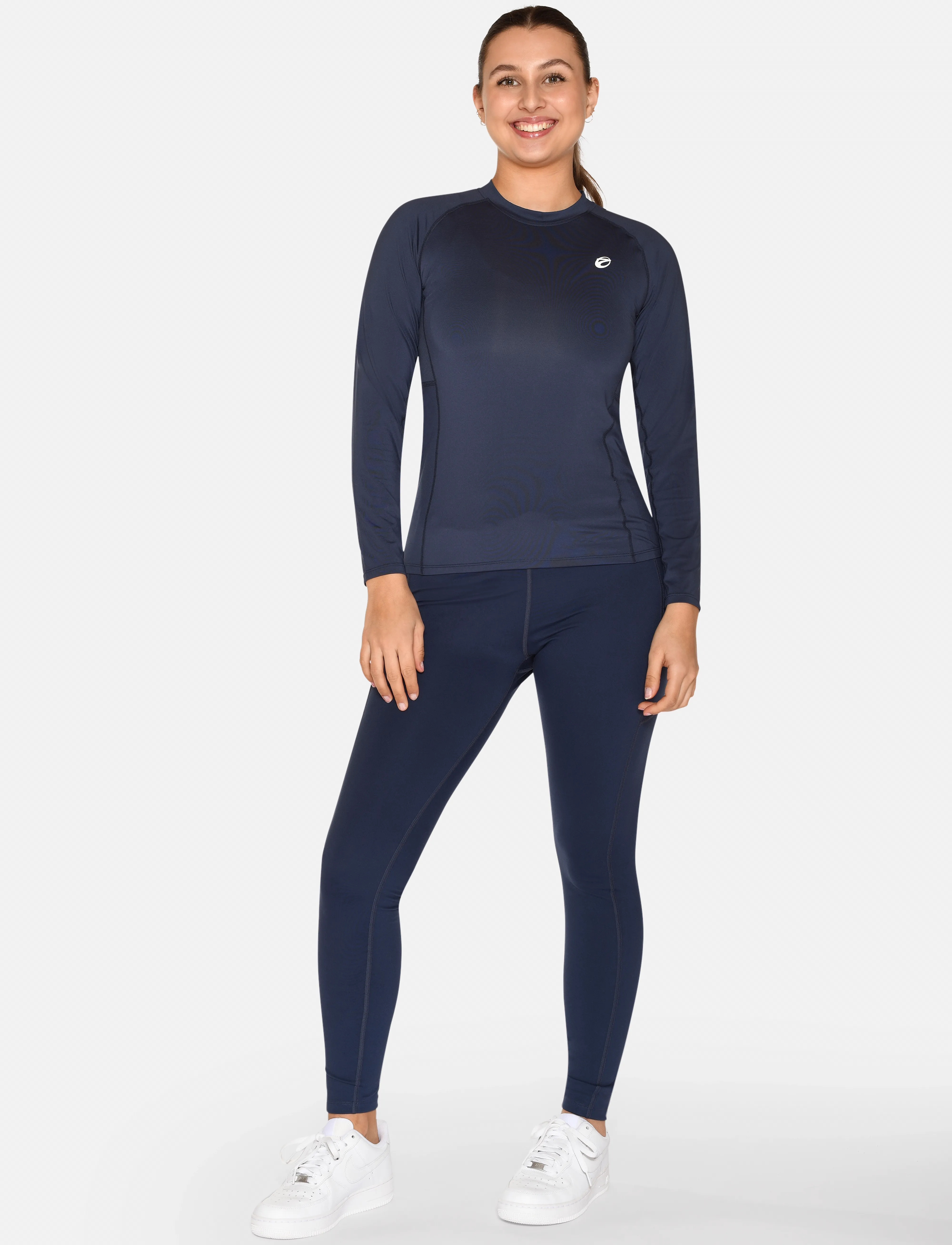 ZEBDIA Women L/S Baselayer, L, Sport, Marineblau - Base Layer Oberteile, Frauen