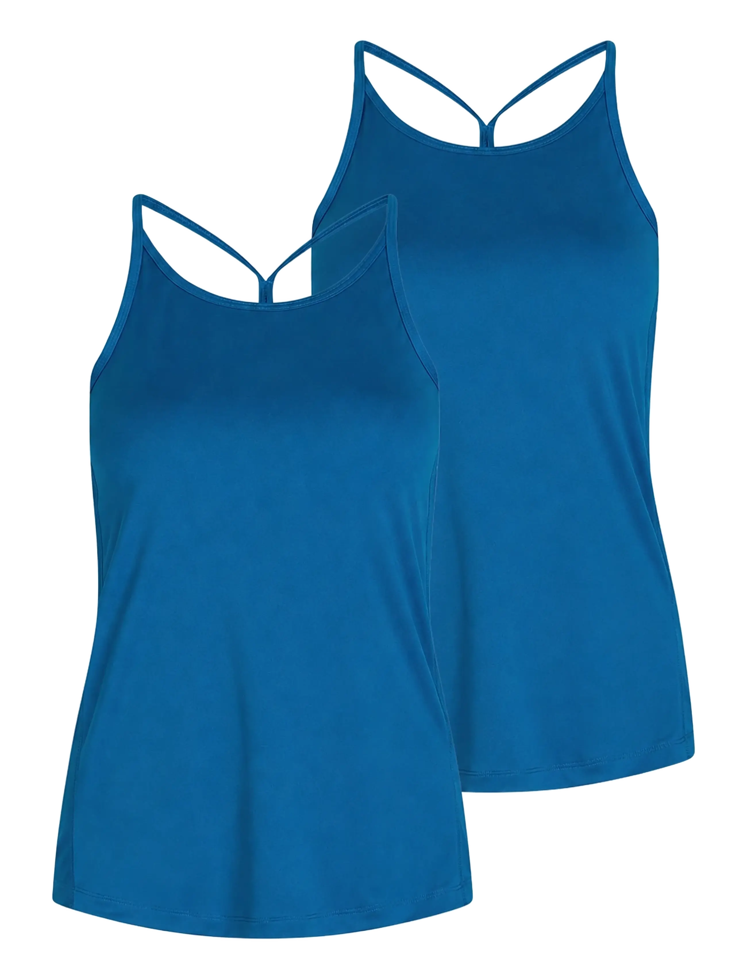 ZEBDIA Damen Sport Strap Oberteil 2-Pack Blau - M - Damen