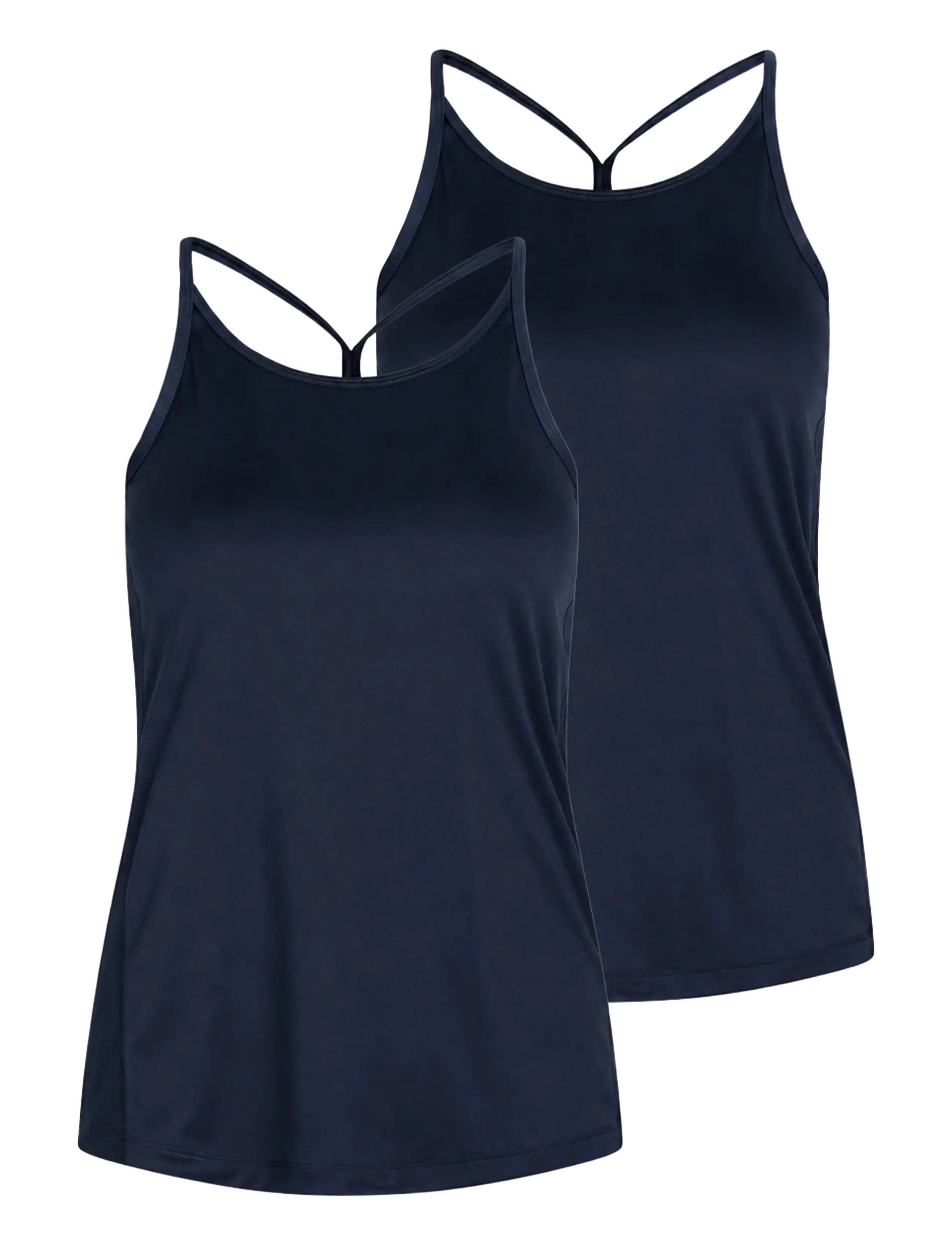 ZEBDIA Damen Sport Strap Oberteil 2-Pack Navy - M - Damen