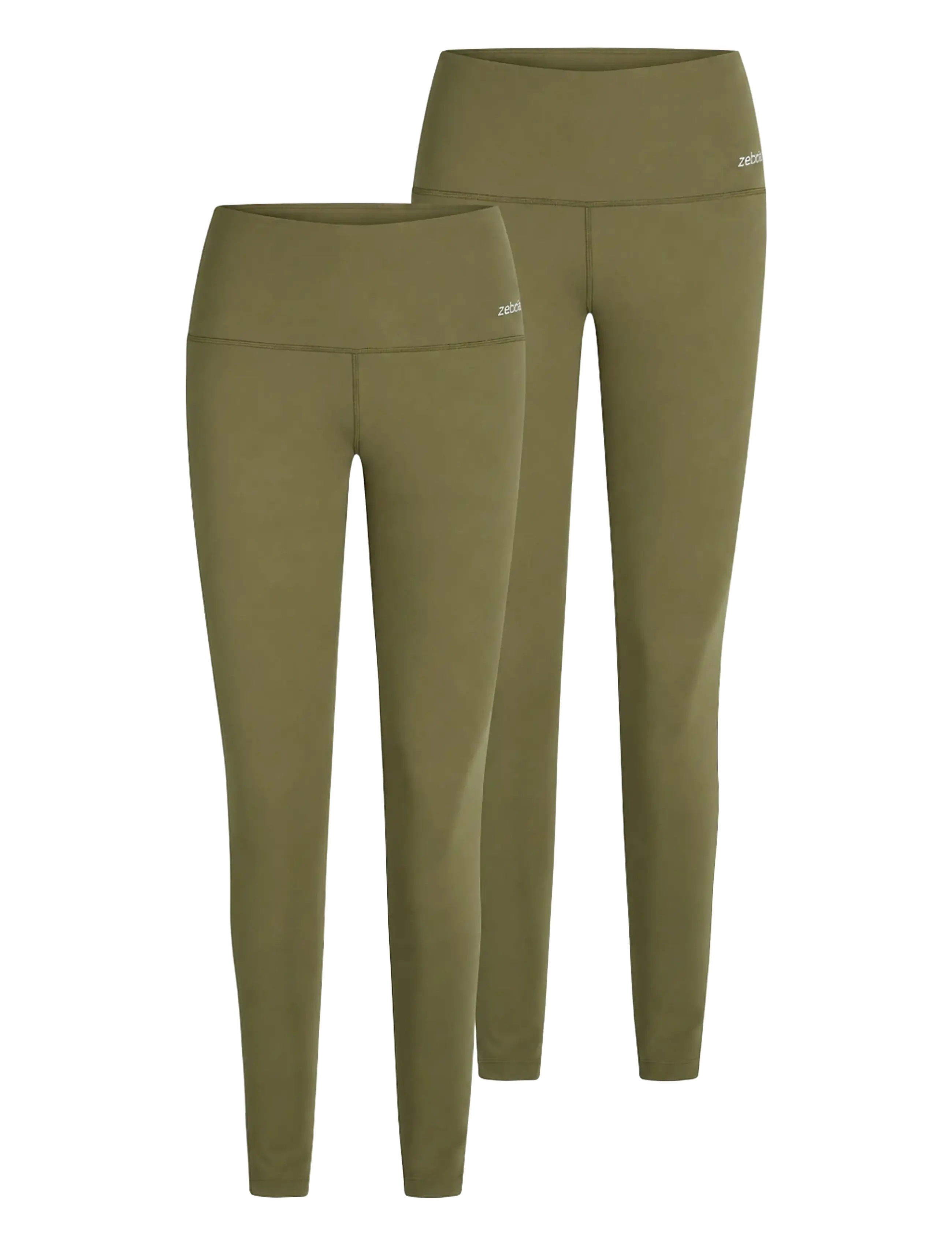 ZEBDIA Damen Sport Strumpfhose 2-Pack Khaki - M - Damen