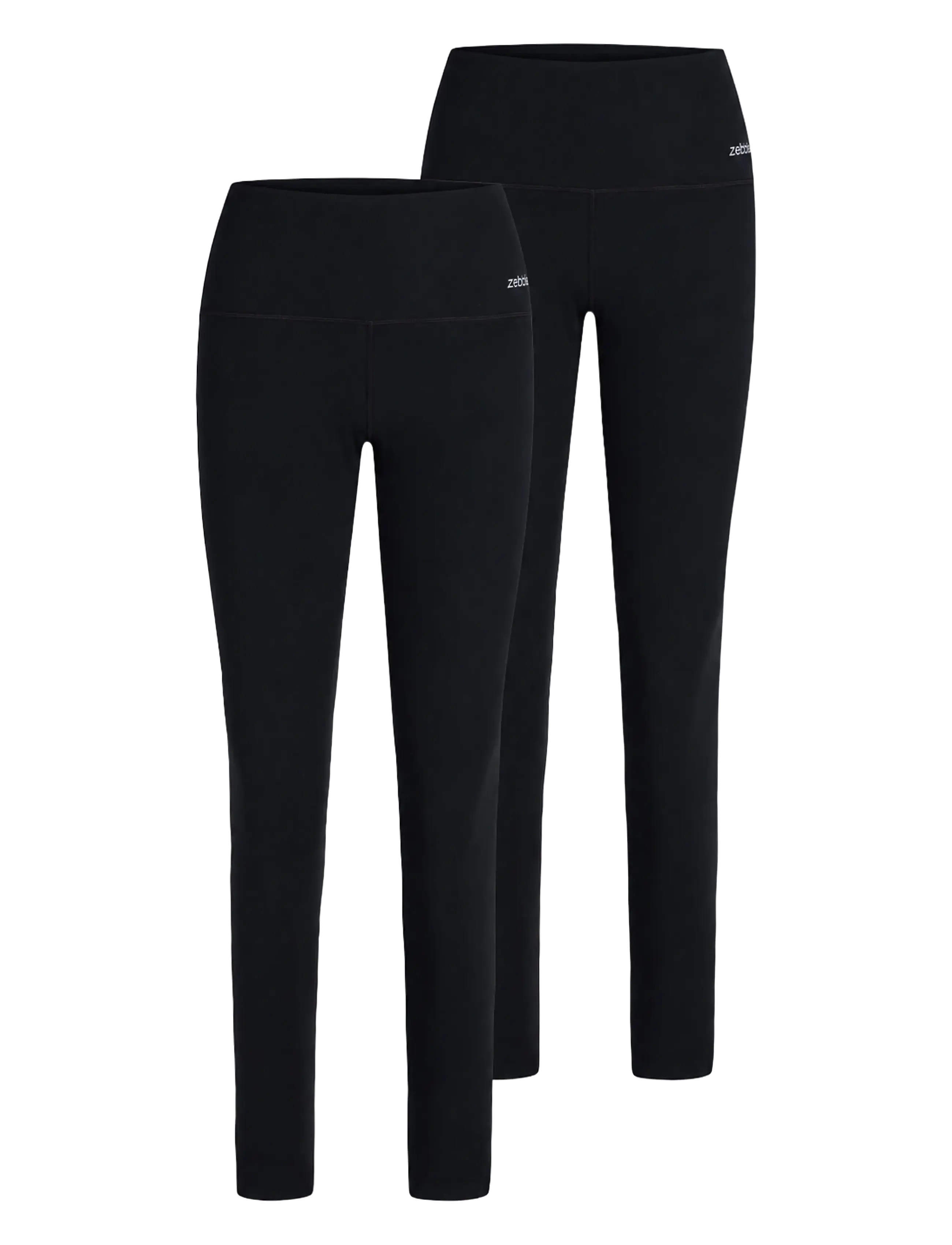 ZEBDIA Damen Sport Strumpfhose 2-Pack Schwarz - M - Damen