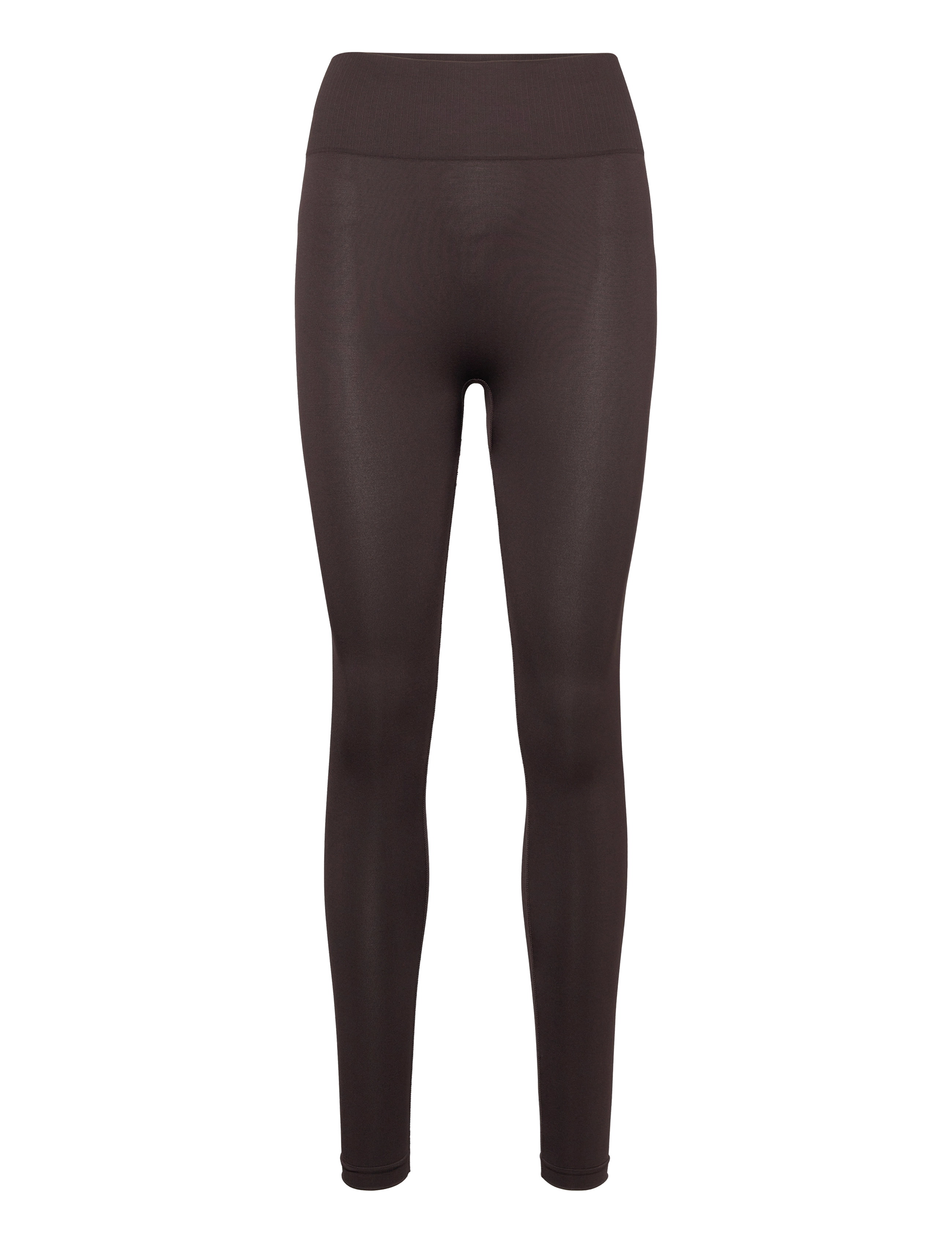 ZEBDIA Women Seamless Plain Leggings - ZEBDIA - BLACK COFFEE / brown