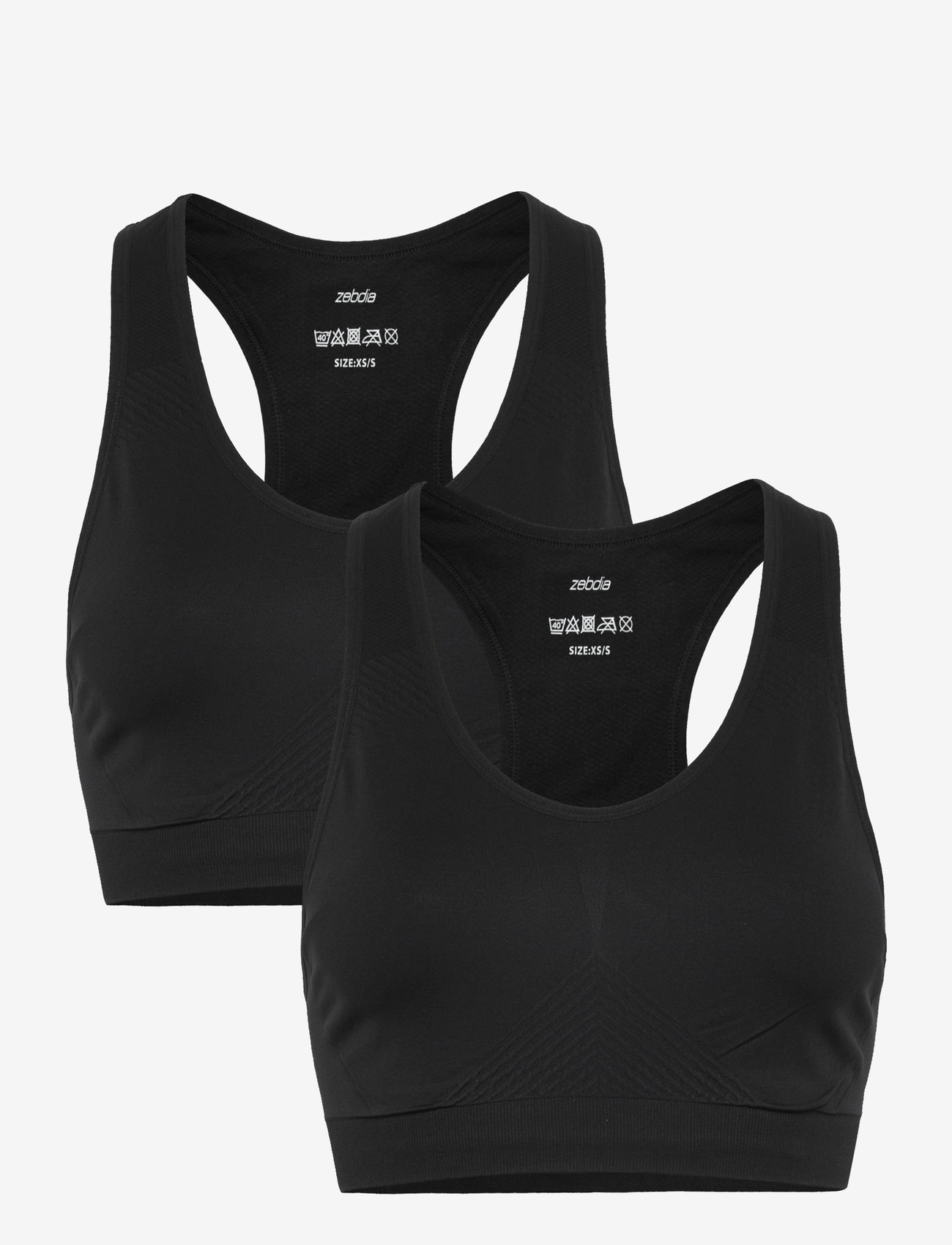 ZEBDIA - 2-PK Seamless Bra - lowest prices - black - 1