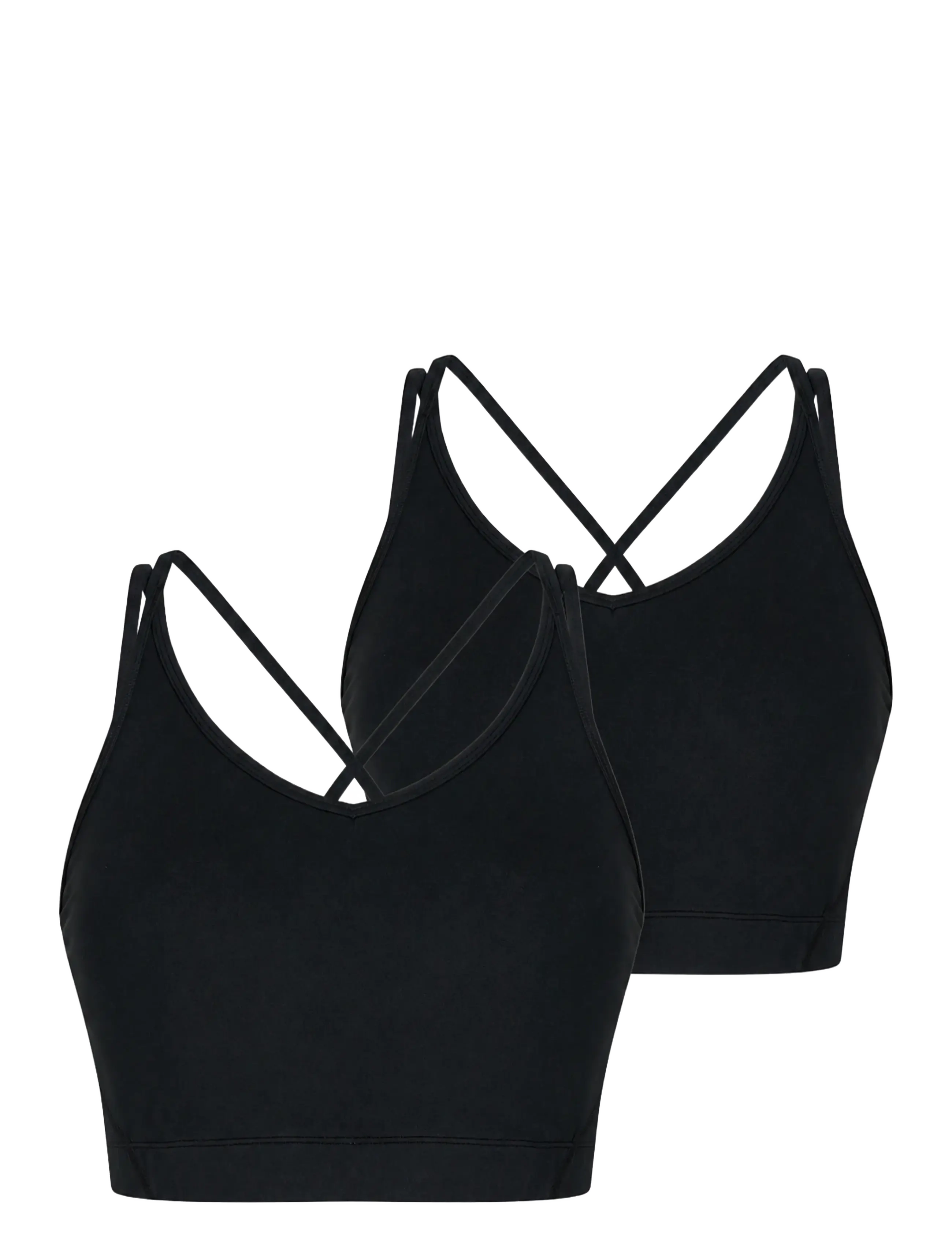 ZEBDIA Sport BH W. Slim Strap 2-Pack Schwarz - M - Damen