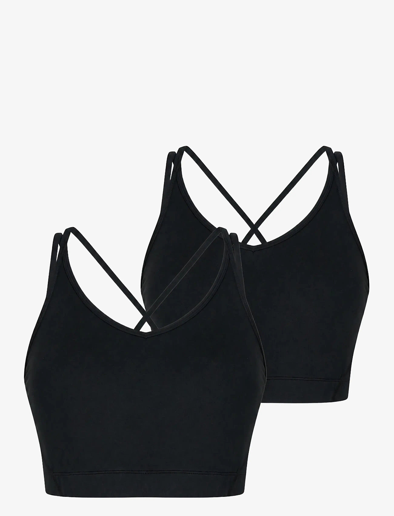 ZEBDIA - Sports Bra w. Slim Strap 2-Pack - spordirinnahoidjad - black - 1