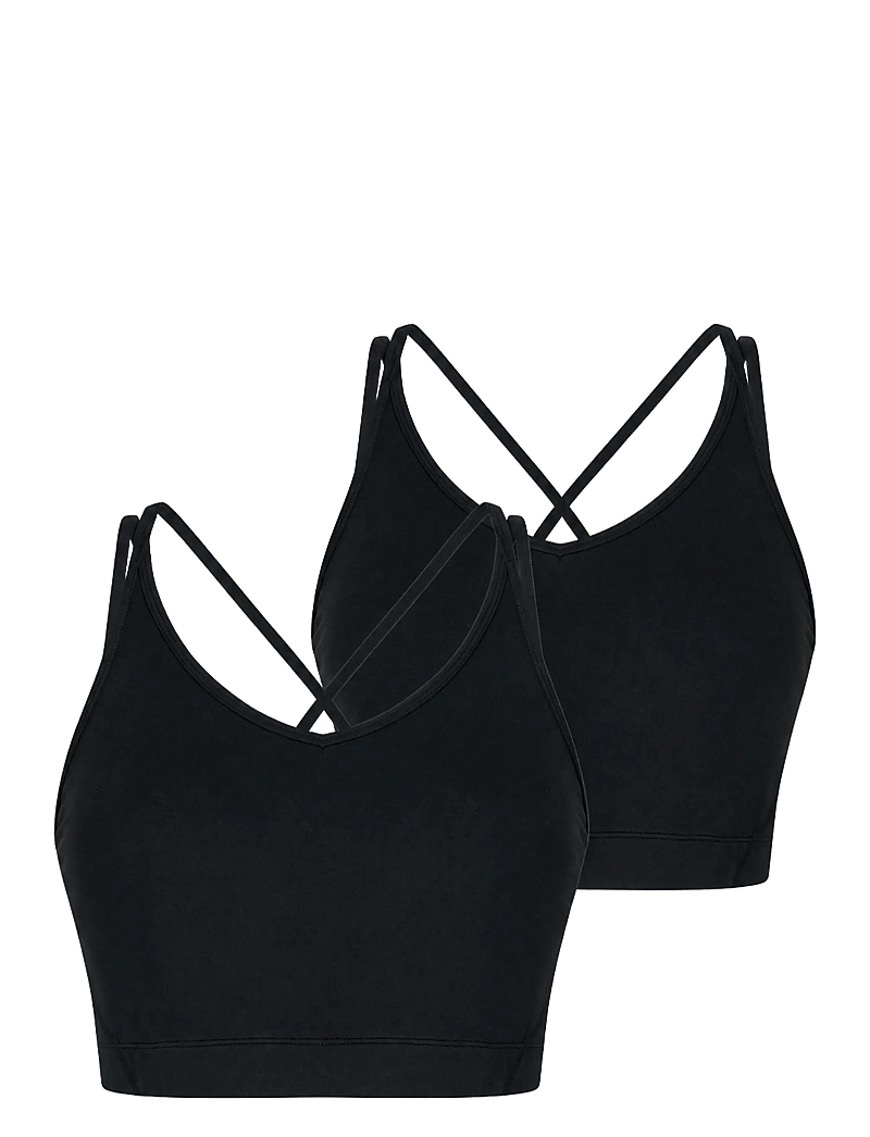 ZEBDIA - Sports Bra w. Slim Strap 2-Pack - spordirinnahoidjad - black - 1