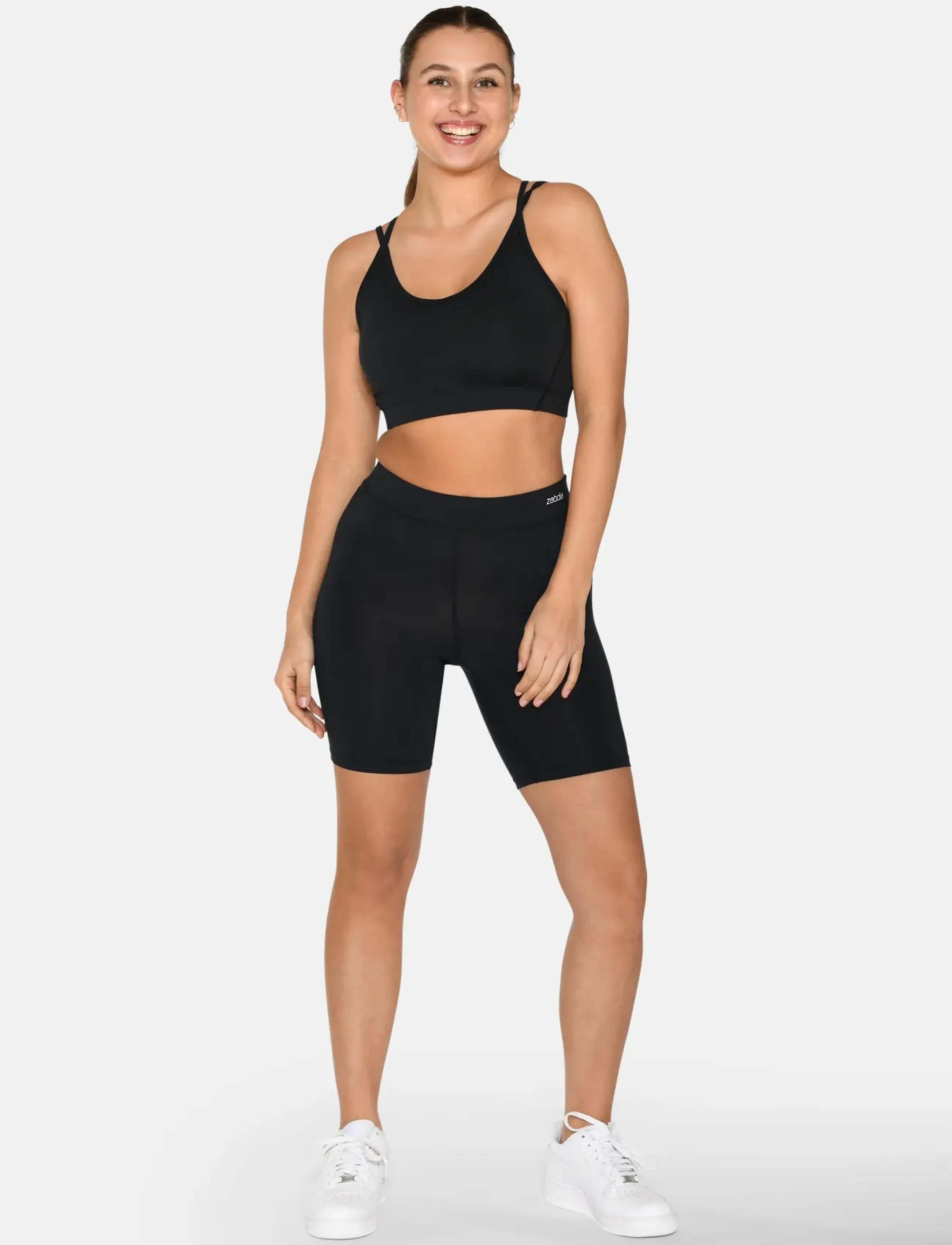 ZEBDIA - Sports Bra w. Slim Strap 2-Pack - sports-bh'er - black - 0