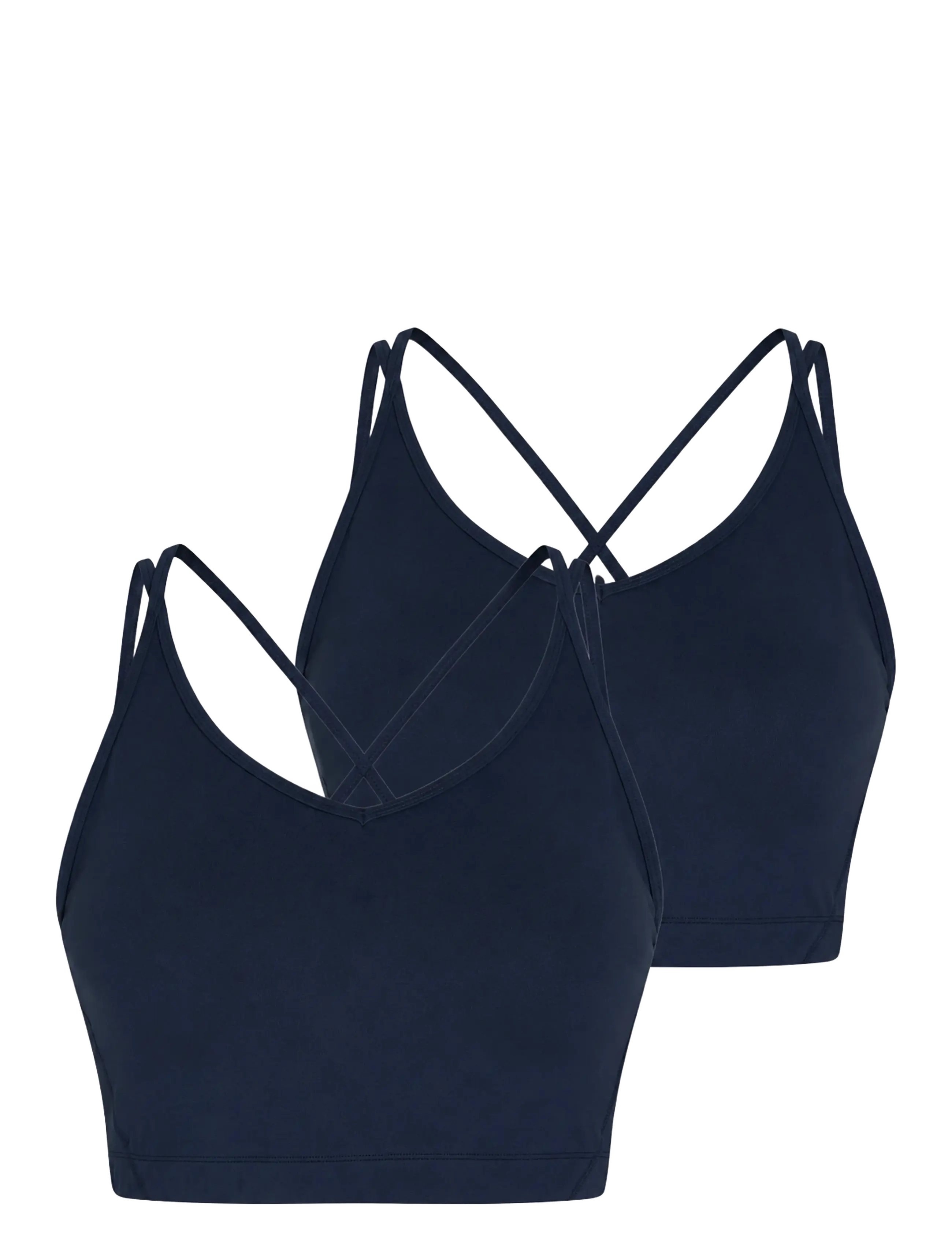 ZEBDIA Sport BH W. Slim Strap 2-Pack Navy - M - Damen