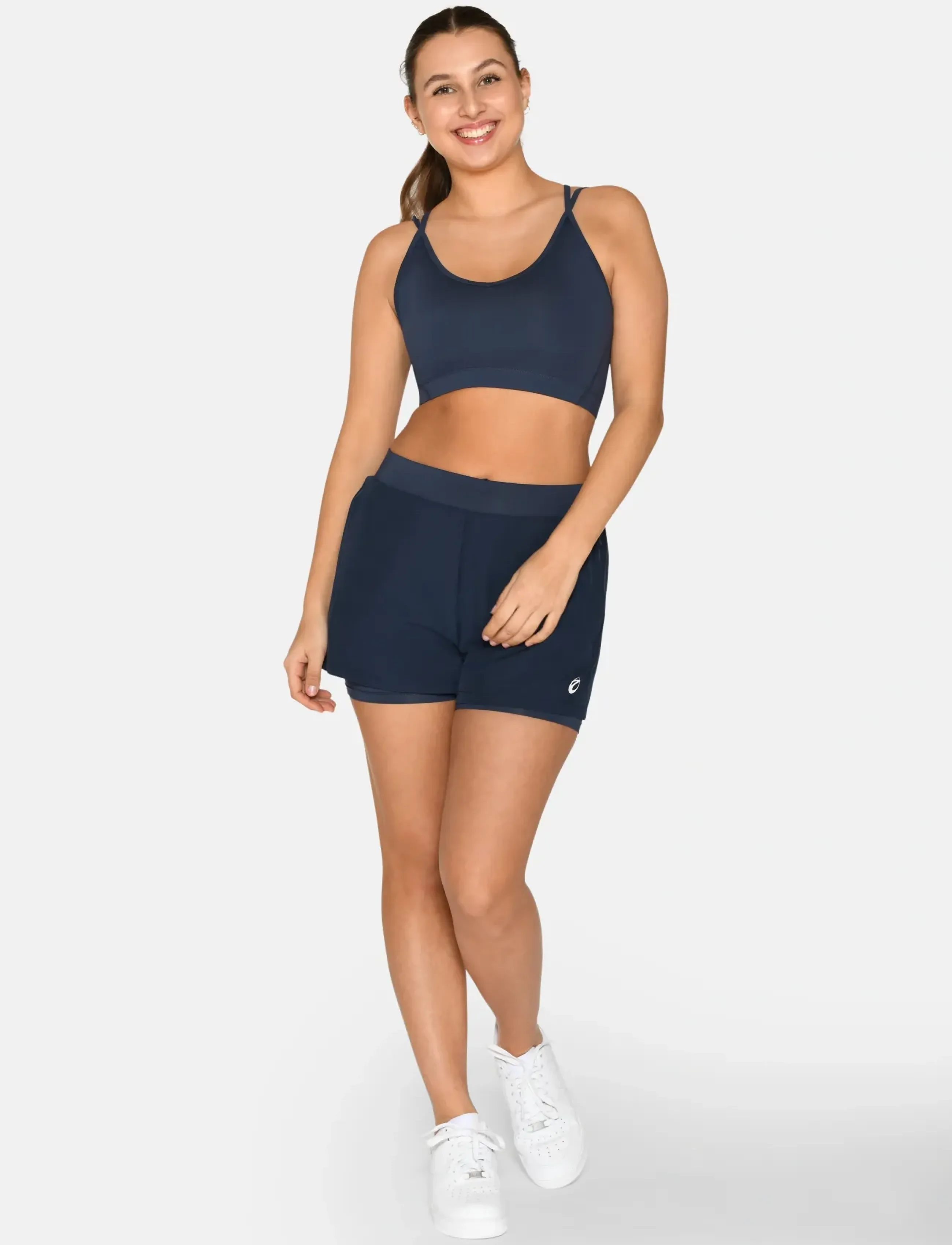 ZEBDIA - Sports Bra w. Slim Strap 2-Pack - sport brjóstahaldarar - navy - 0