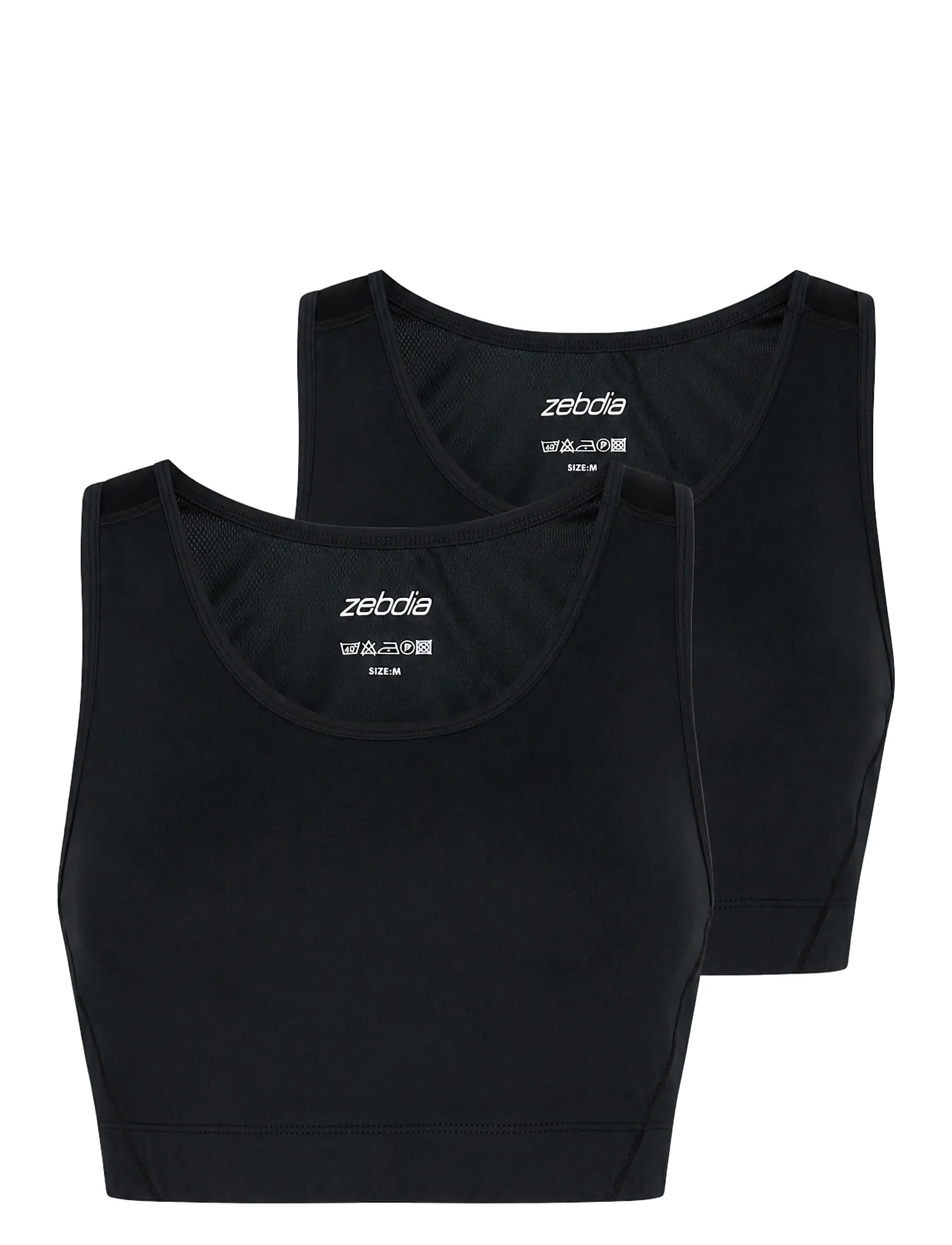 ZEBDIA Sport BH 2-Pack Schwarz - M - Damen