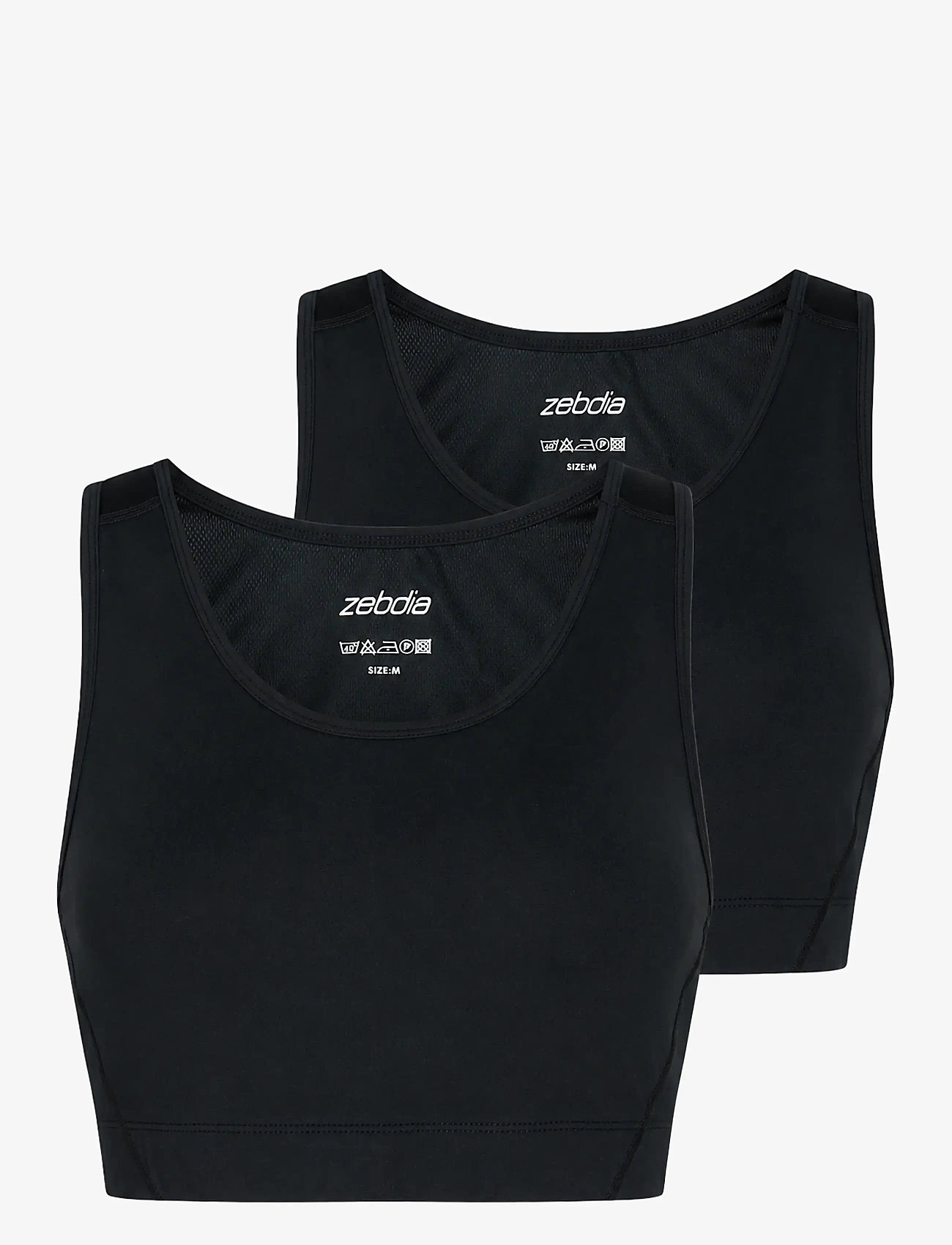 ZEBDIA - Sports Bra 2-Pack - sports-bh'er - black - 0